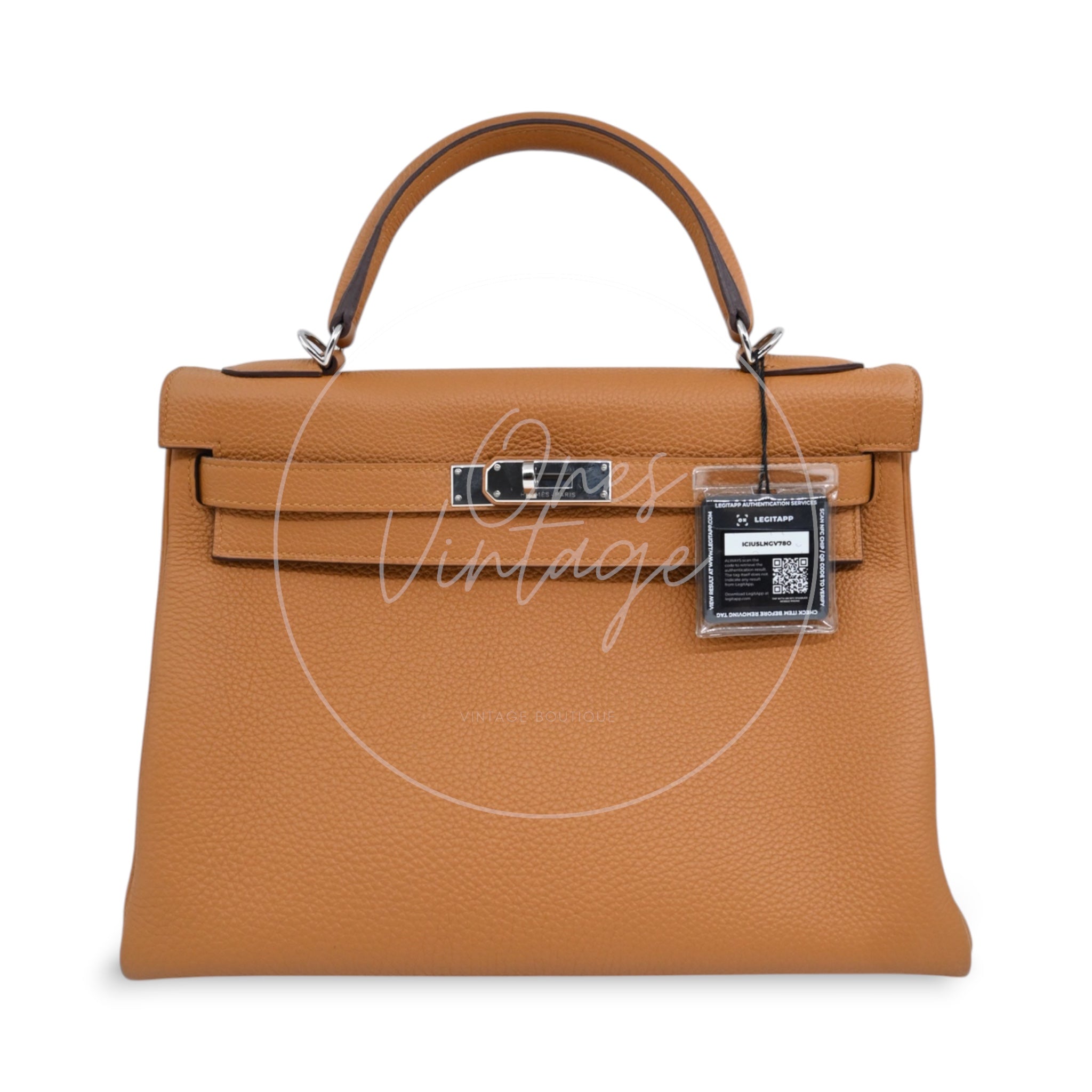 [Pre-owned] Hermes Kelly 32 Phw biscuit stamp T Togo