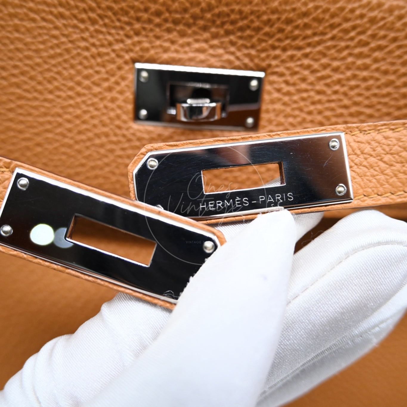[Pre-owned] Hermes Kelly 32 Phw biscuit stamp T Togo