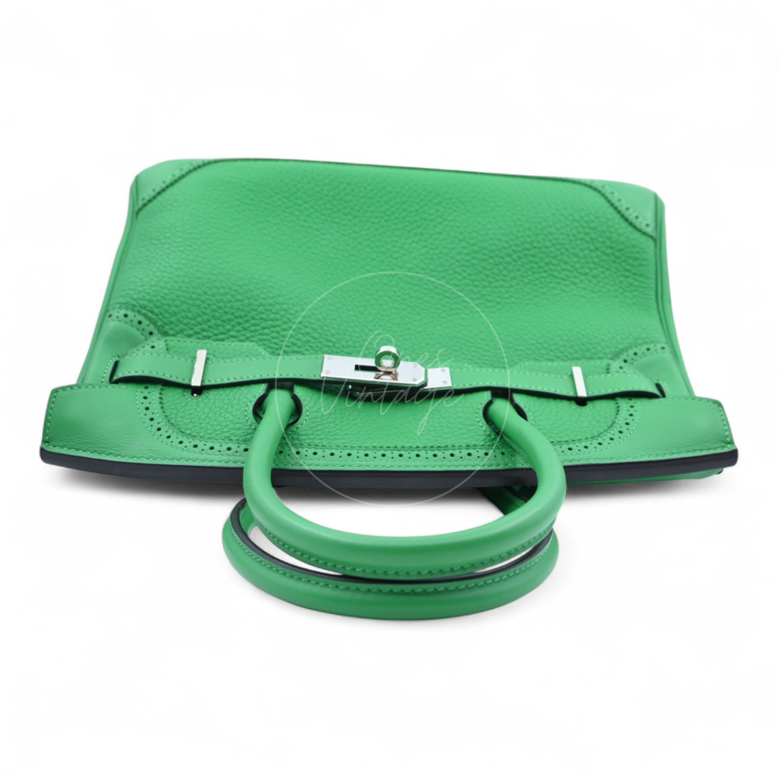 [Pre-owned] Hermes Birkin 30 Green PHW Lace Collection Stamp T