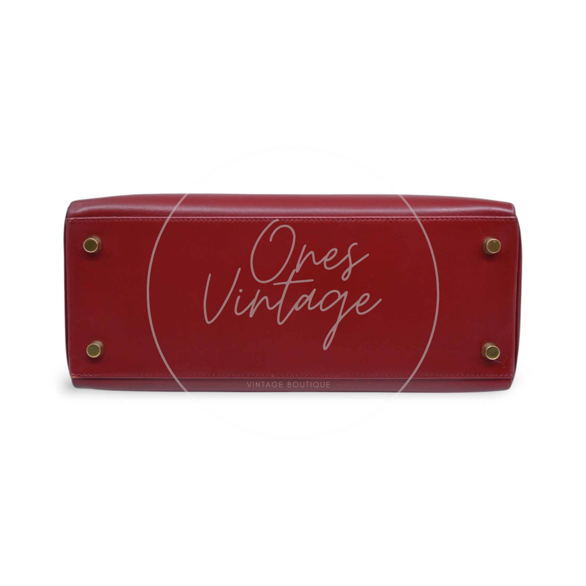 [Pre-Owned] Hermes Kelly 28 Rouge H Square F Box Leather GHW