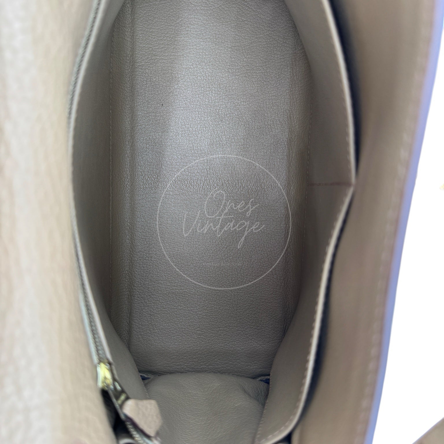 [Pre-owned] Hermes Kelly 28 Togo Light Brown Stamp Square L Handbag