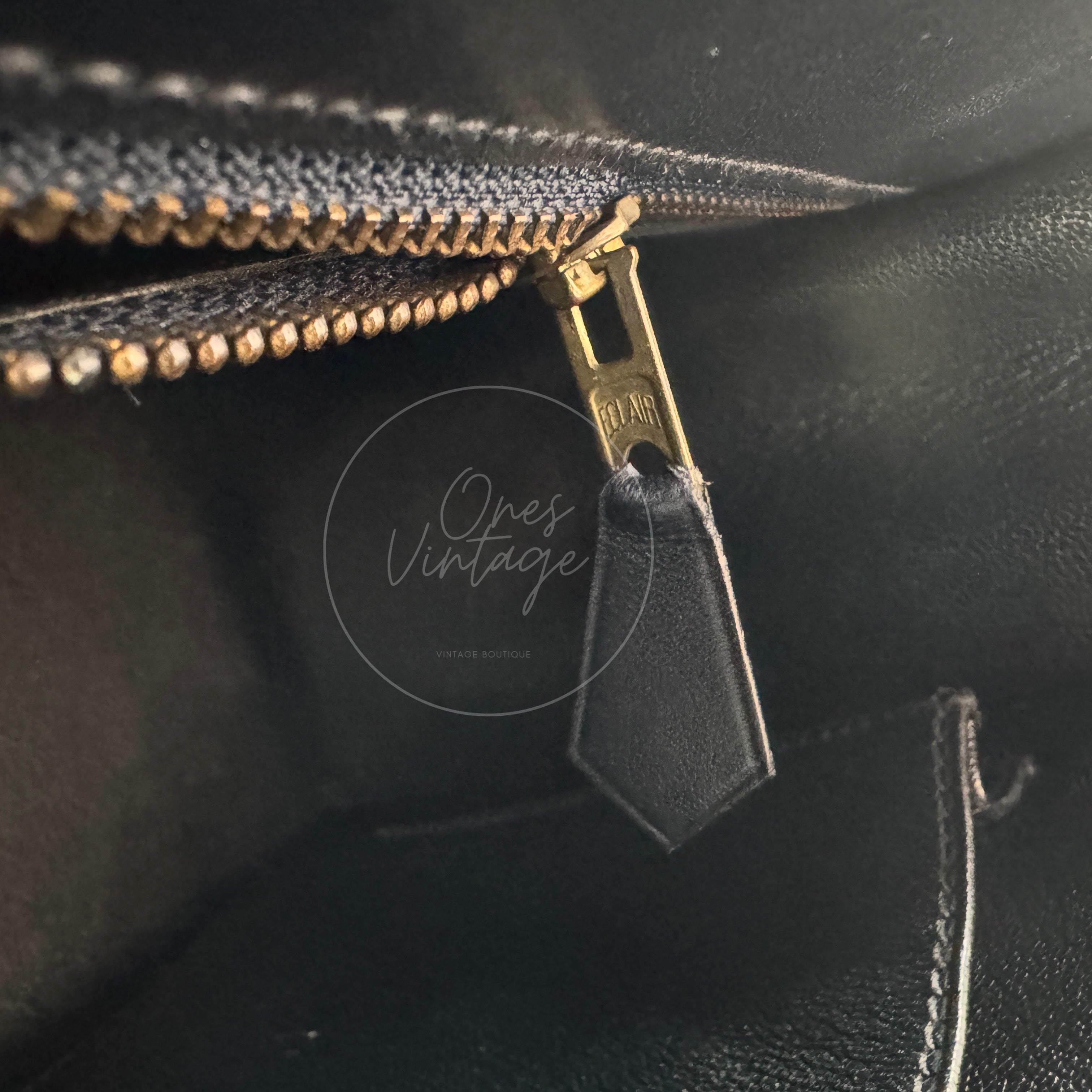 [Pre-owned] Hermes Kelly 32 K32 Stamp Circle W Navy GHW