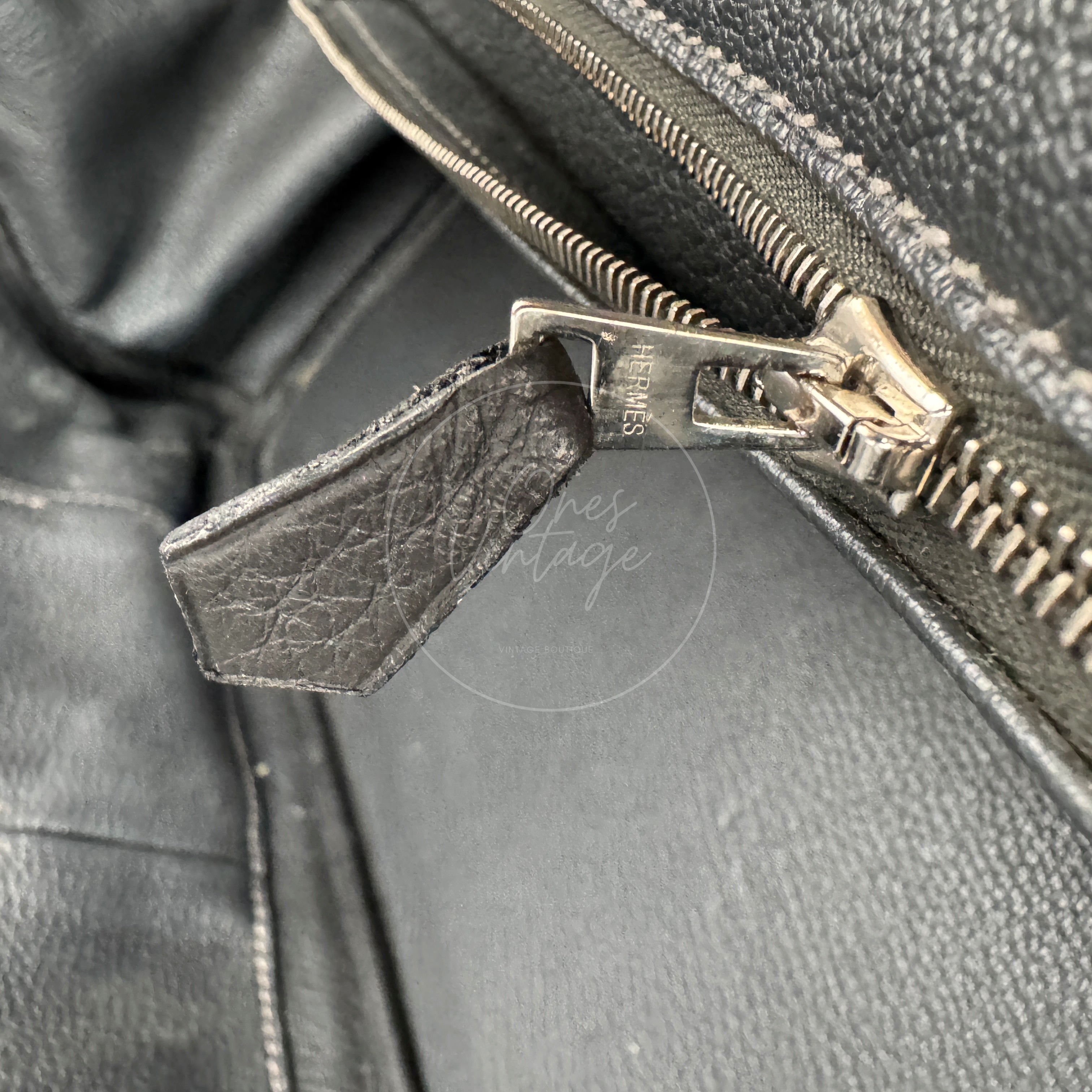 [Pre-owned] Hermes Birkin Shoulder Etain Stamp Square M PHW