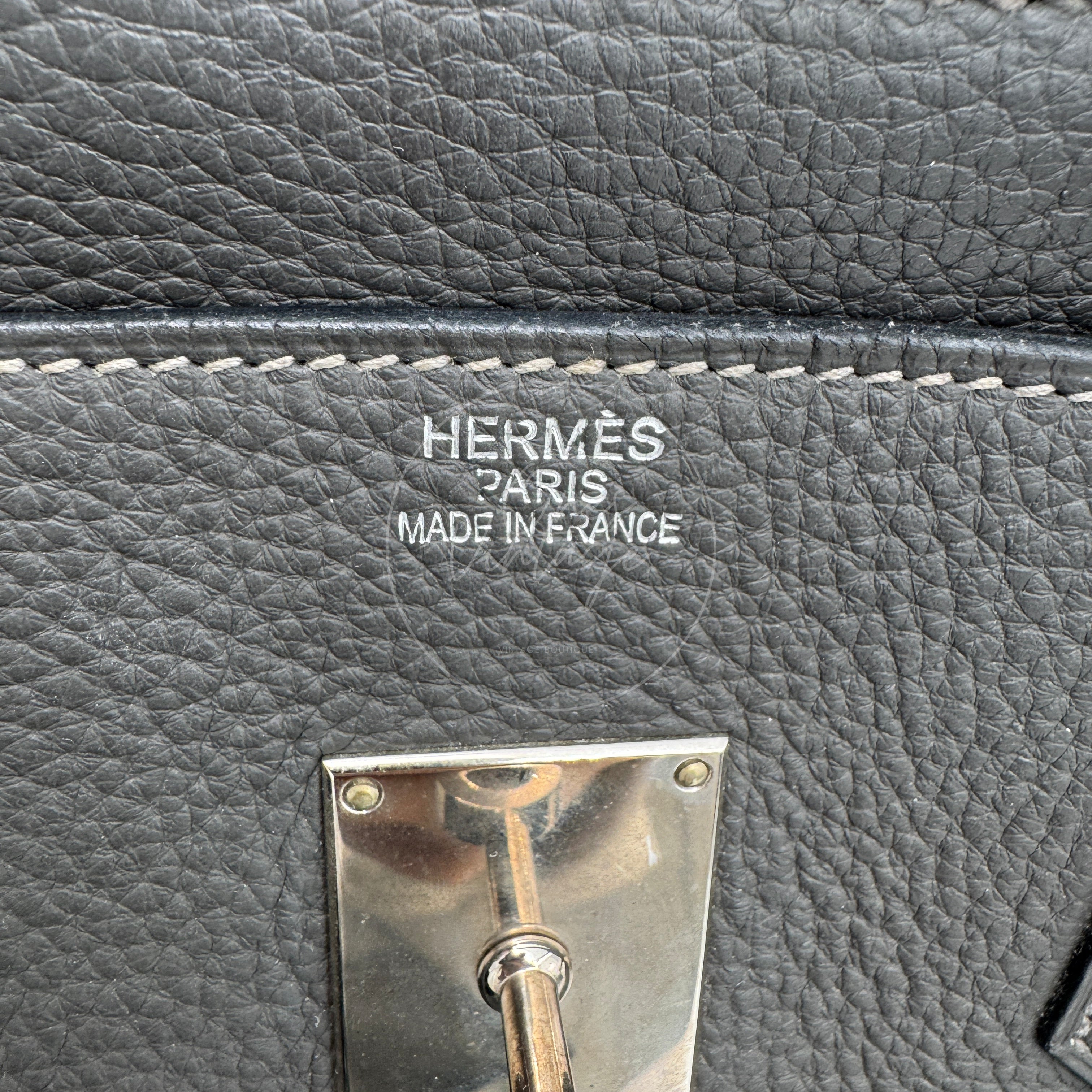 [Pre-owned] Hermes Birkin Shoulder Etain Stamp Square M PHW
