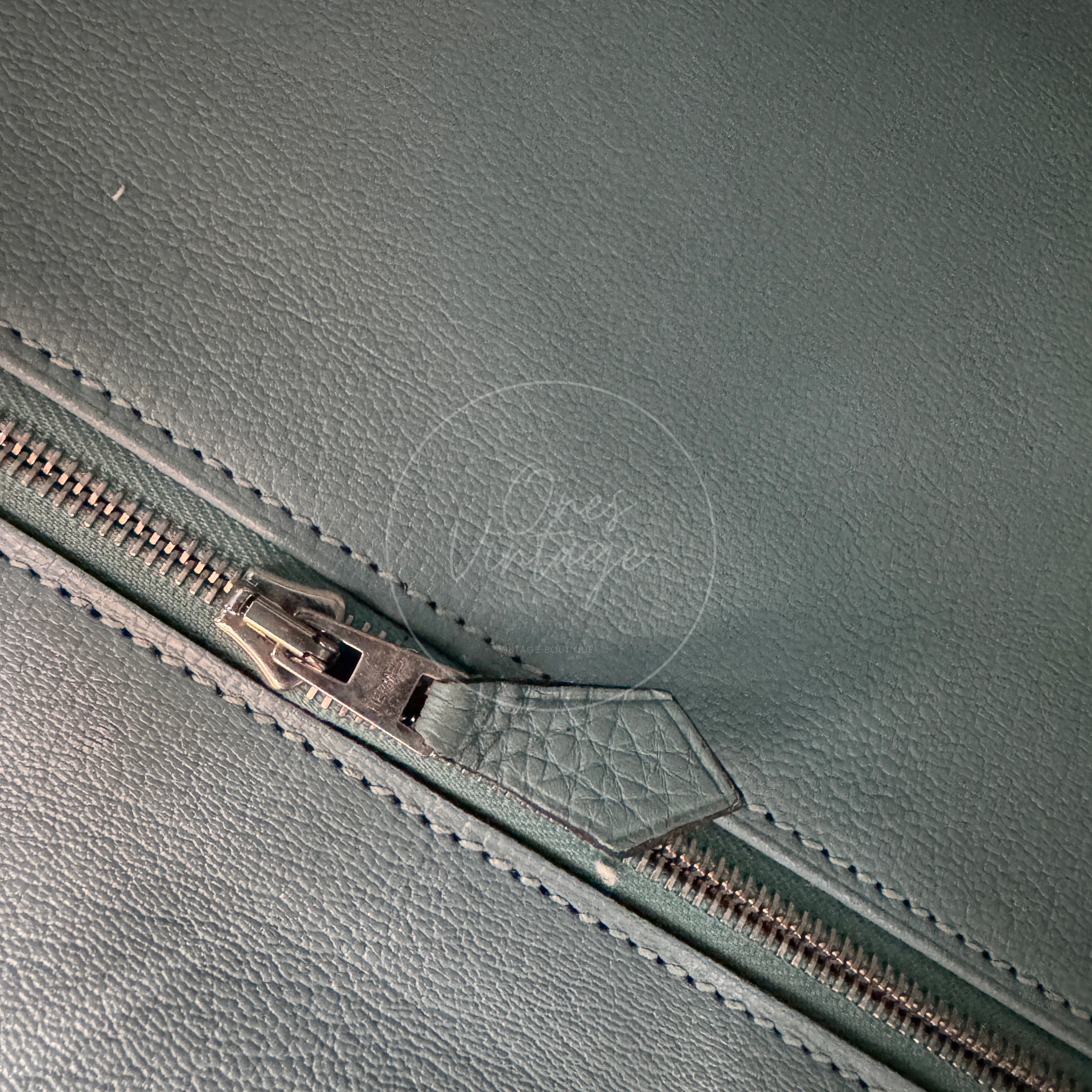 [Pre-owned] Hermes Birkin Shoulder Light Blue Stamp Square M PHW