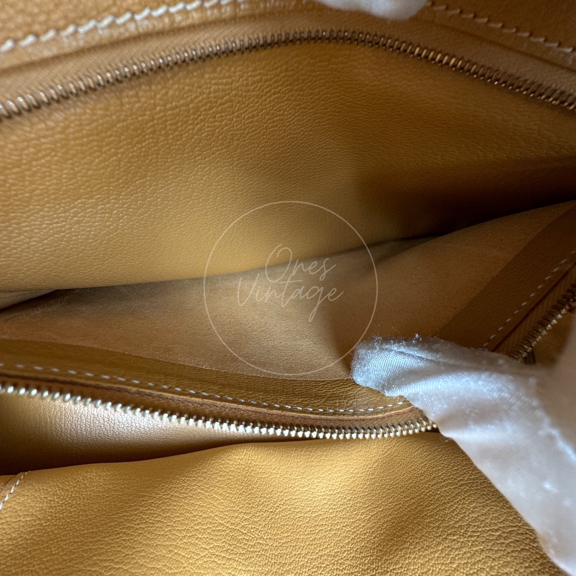 [Pre-owned] Hermes Birkin 30 Beige Swift Denim Jean GHW Stamp Square I