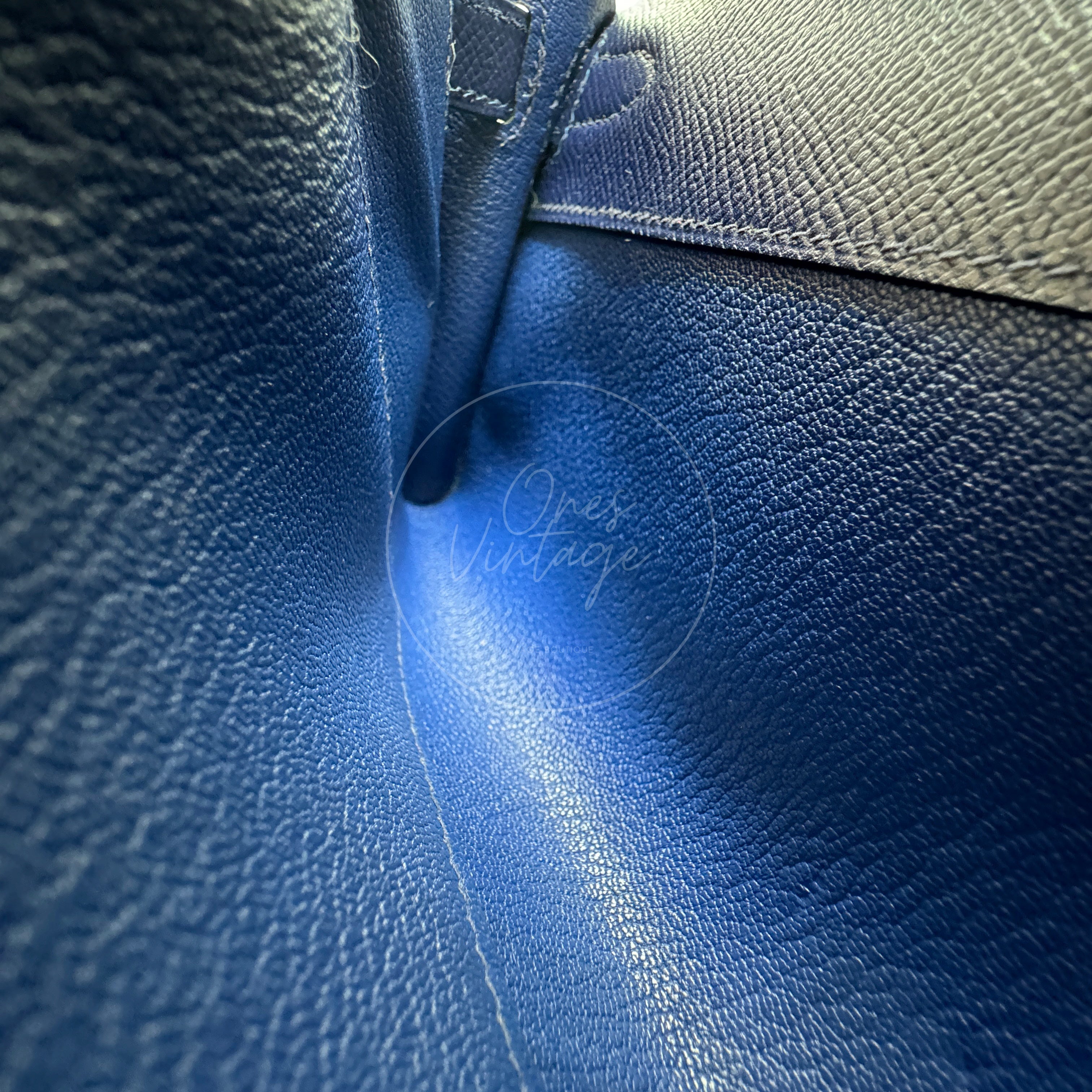 [Pre-owned] Hermes Kelly Cut Clutch Bleu Saphir Epsom GHW Stamp X