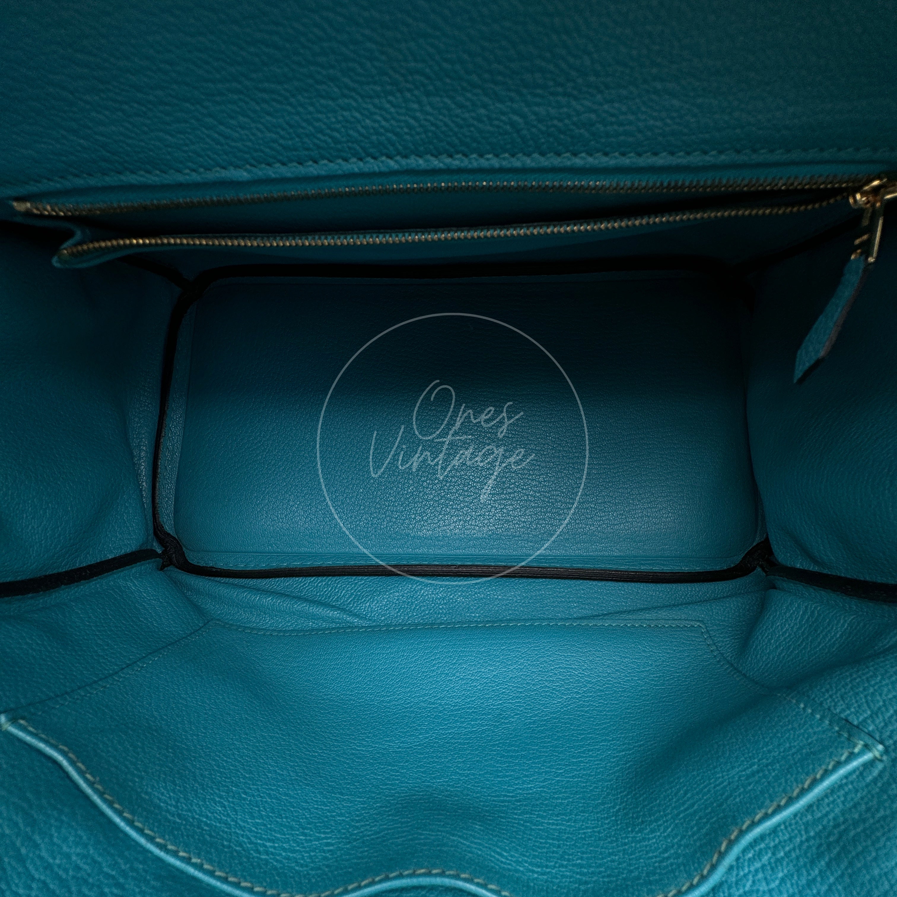 [Pre-owned] Hermes Birkin 30 Blue Paon Togo GHW Stamp Square R