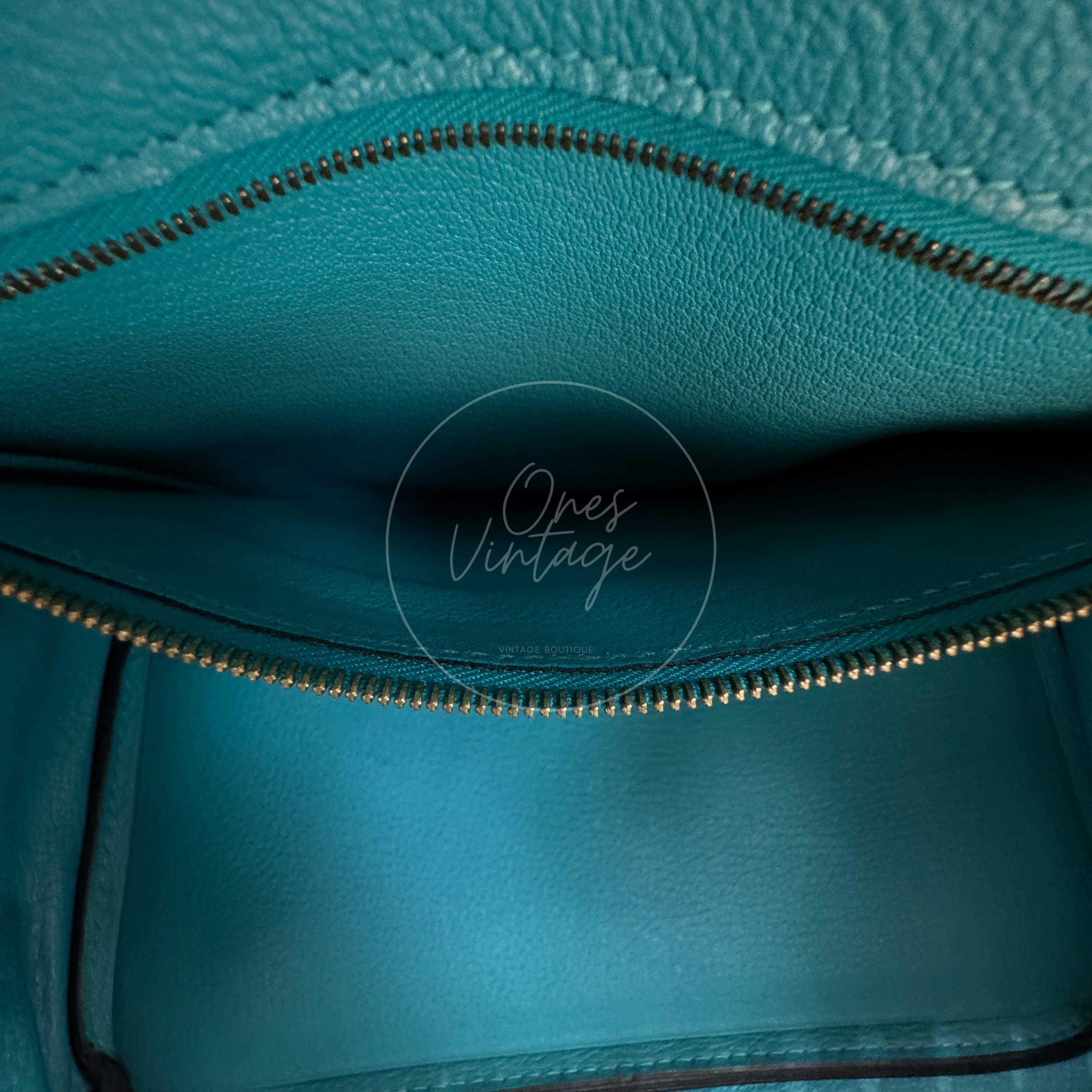 [Pre-owned] Hermes Birkin 30 Blue Paon Togo GHW Stamp Square R
