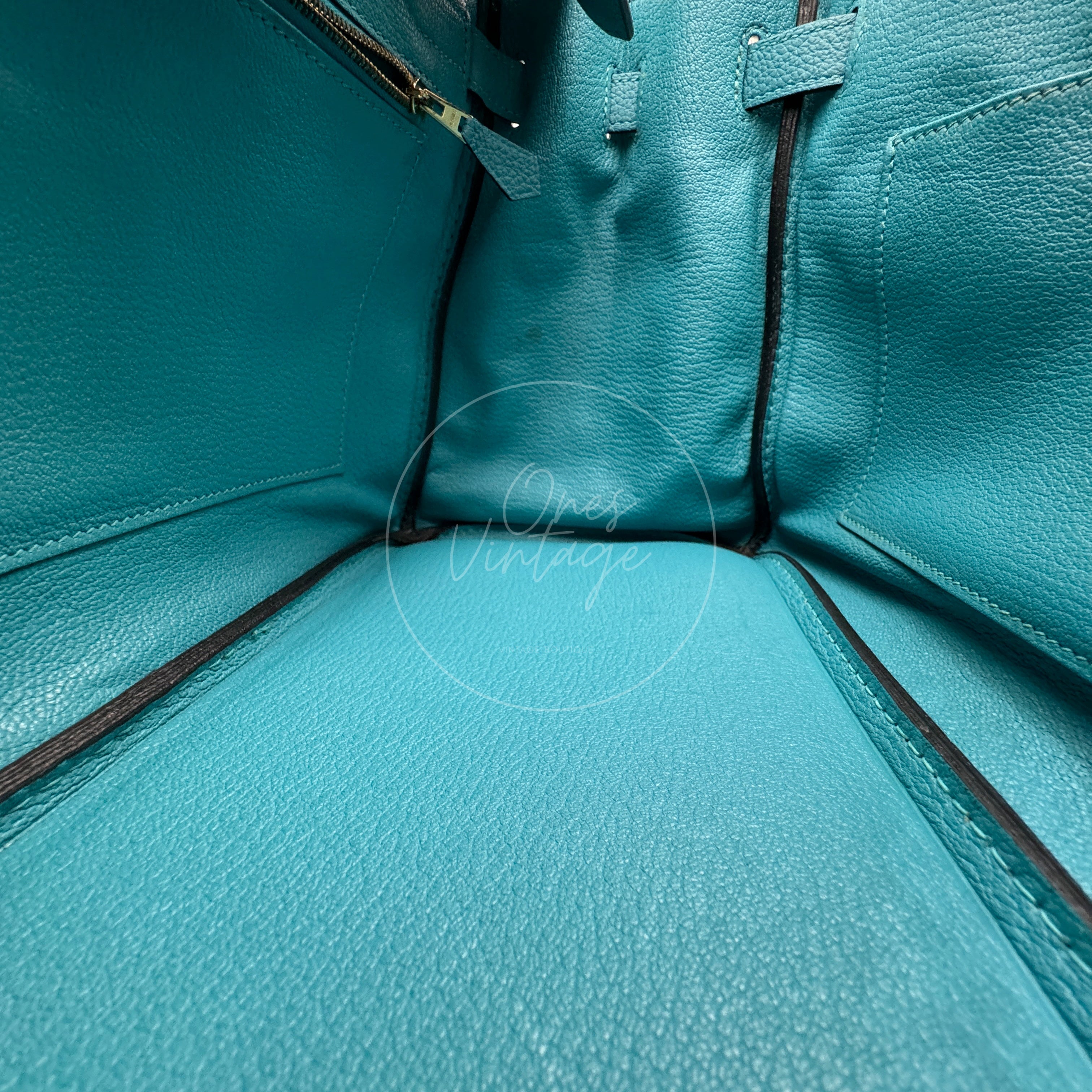 [Pre-owned] Hermes Birkin 30 Blue Paon Togo GHW Stamp Square R