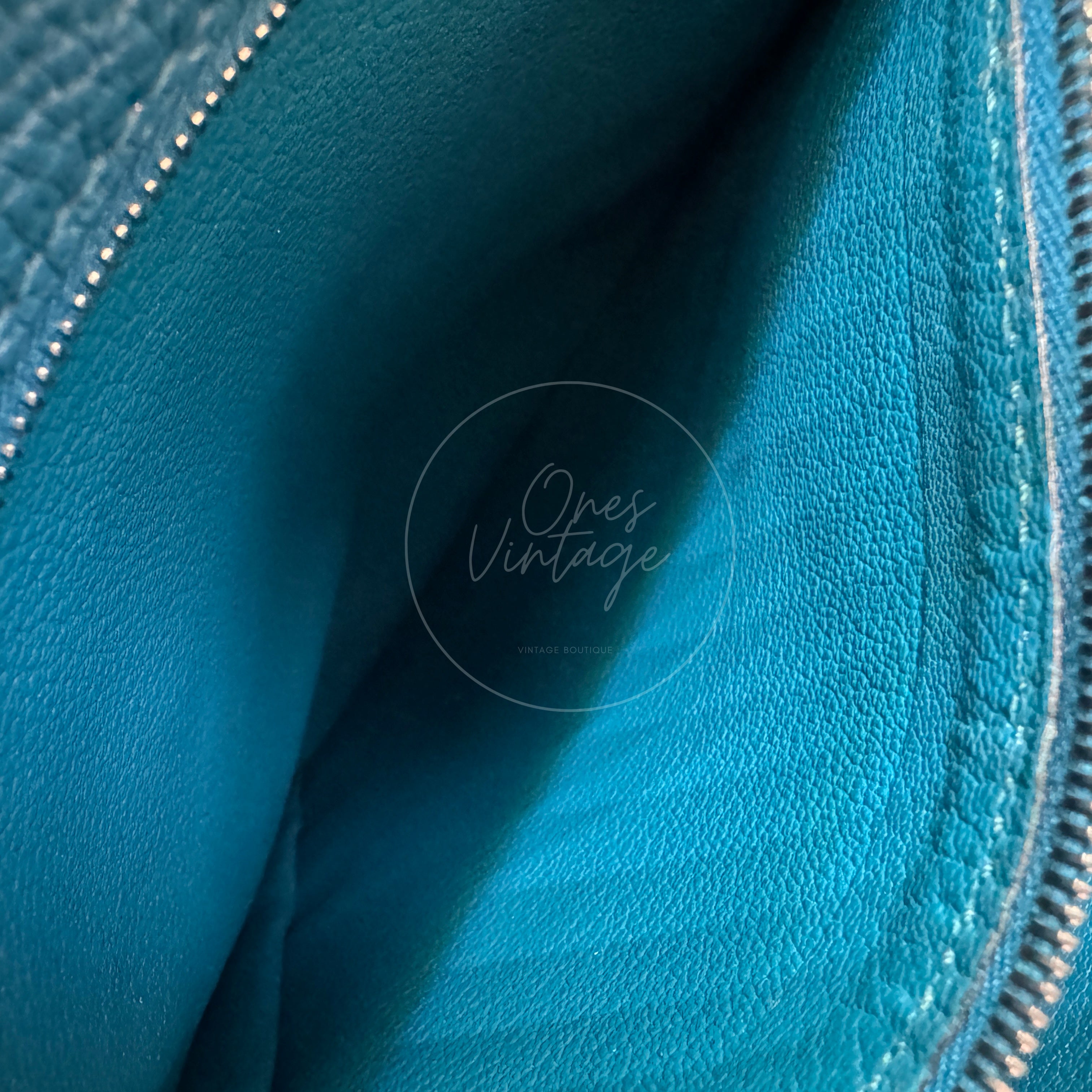 [Pre-owned] Hermes So Kelly 26 Izmir Blue PHW Shoulder Bag