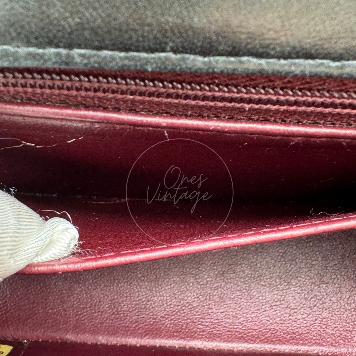 [Pre-owned] Chanel Vintage Black Lambskin Mini Square Single Flap Bag