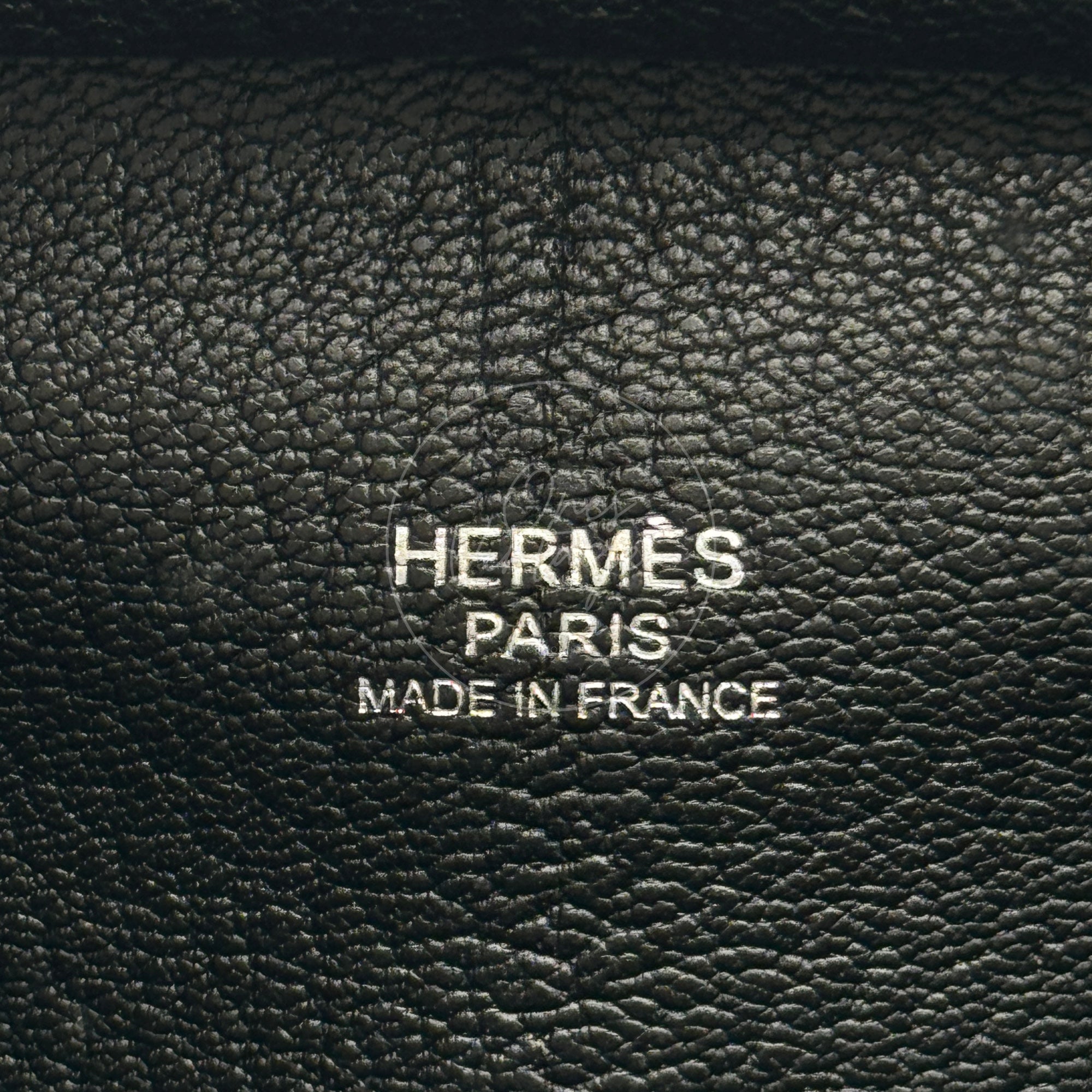 [Pre-owned] Hermes Plume 28 Black Epsom PHW Stamp Square J