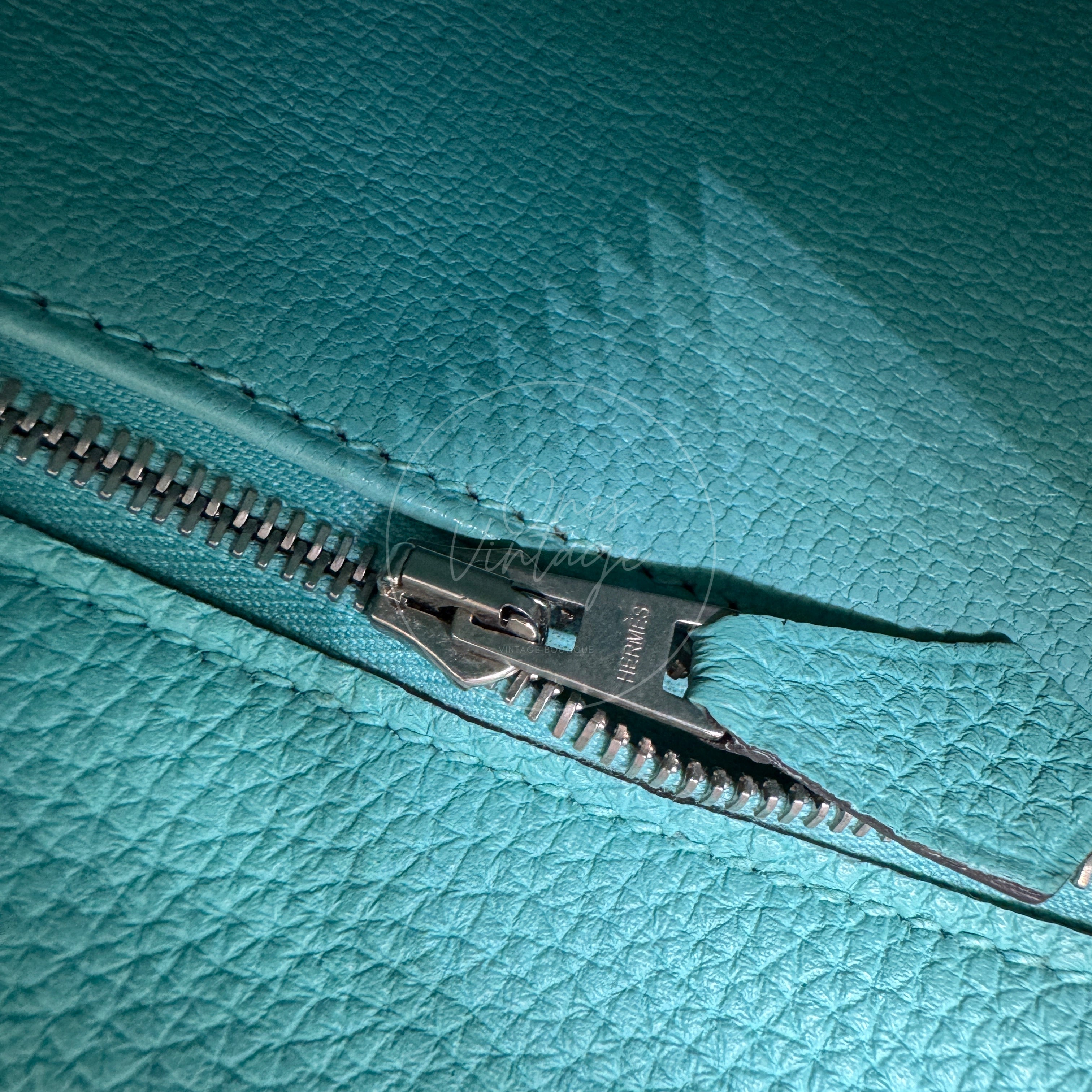 [Pre-owned] Hermes So Kelly 22 Bleu Atoll Stamp T PHW