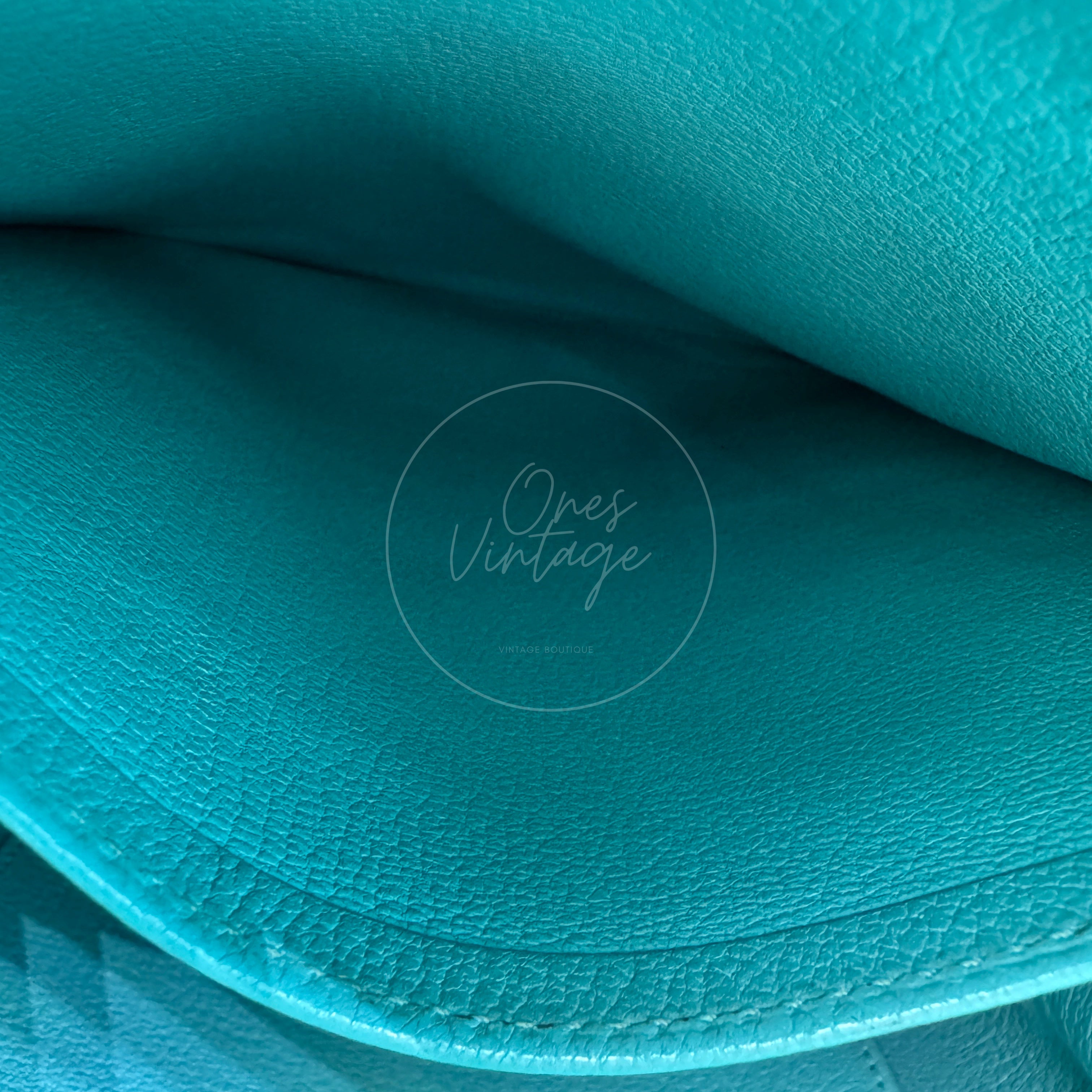 [Pre-owned] Hermes So Kelly 22 Bleu Atoll Stamp T PHW