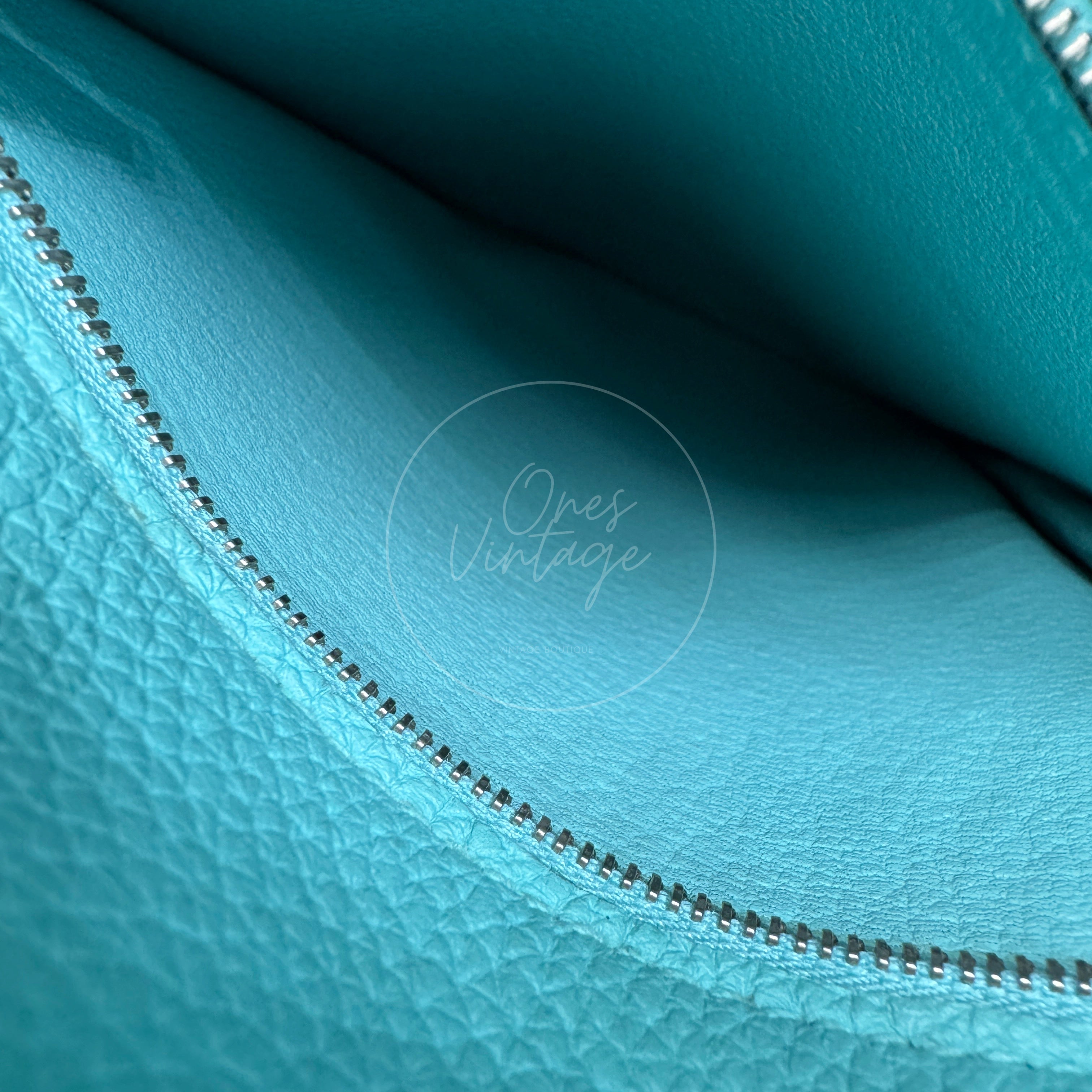 [Pre-owned] Hermes So Kelly 22 Bleu Atoll Stamp T PHW