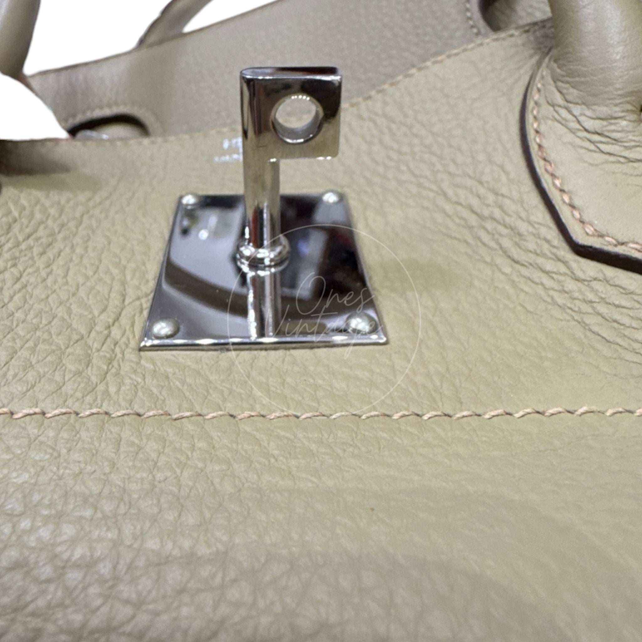 [Pre-owned] Hermes Birkin Shoulder Gris T Togo PHW Stamp Square L