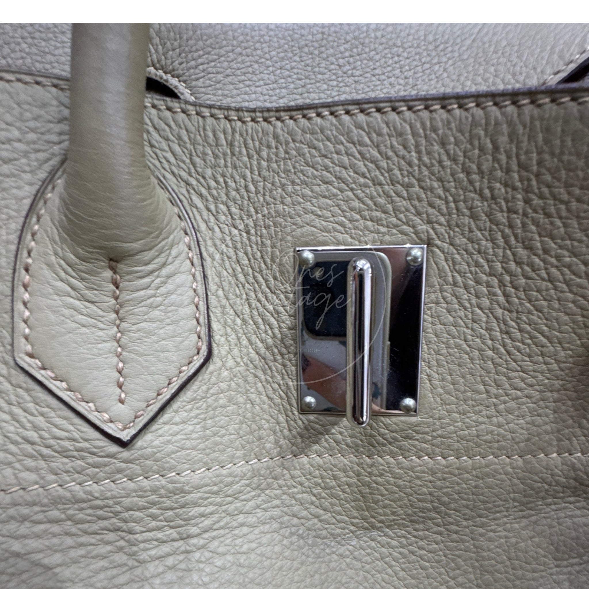 [Pre-owned] Hermes Birkin Shoulder Gris T Togo PHW Stamp Square L