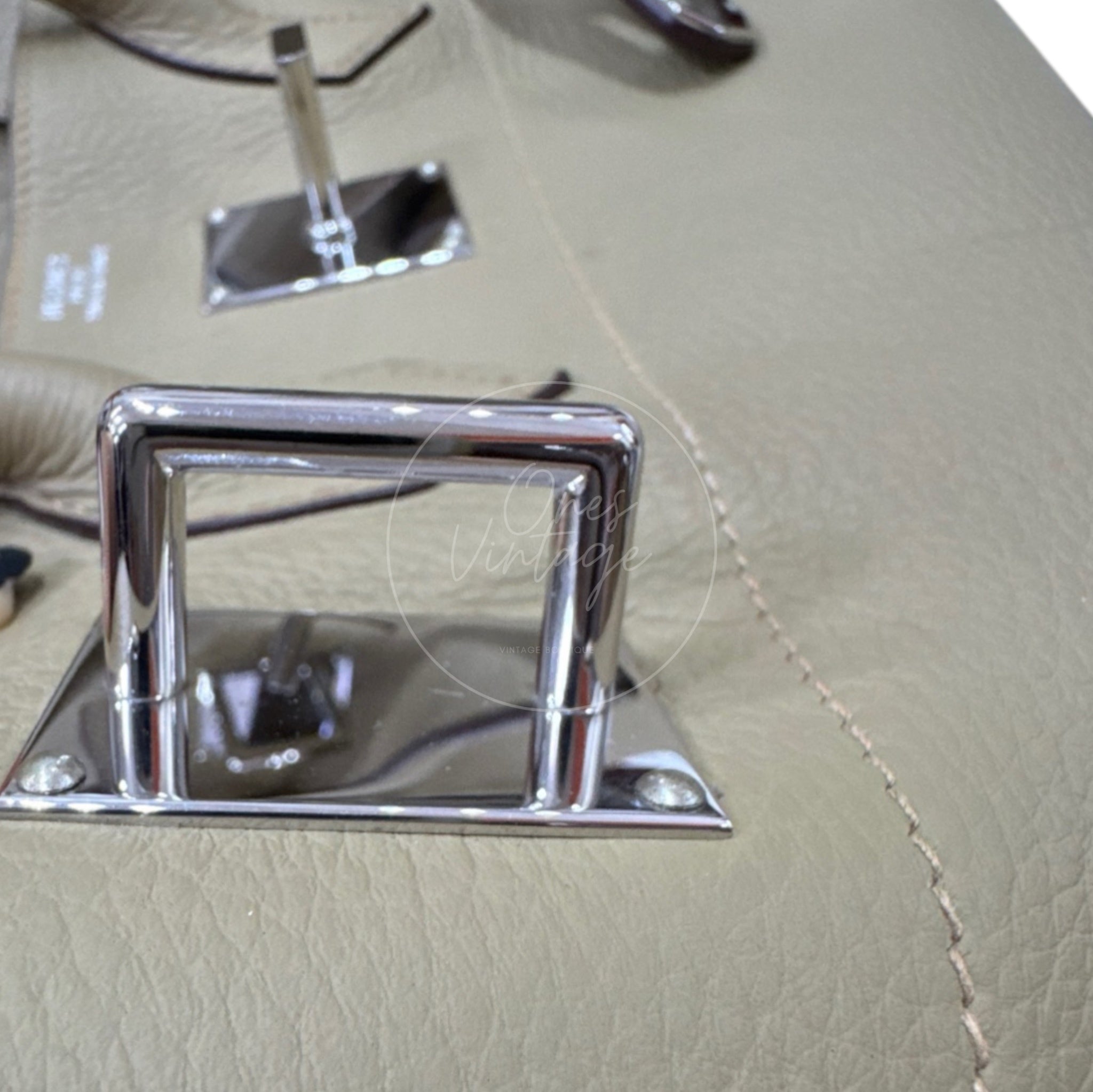 [Pre-owned] Hermes Birkin Shoulder Gris T Togo PHW Stamp Square L