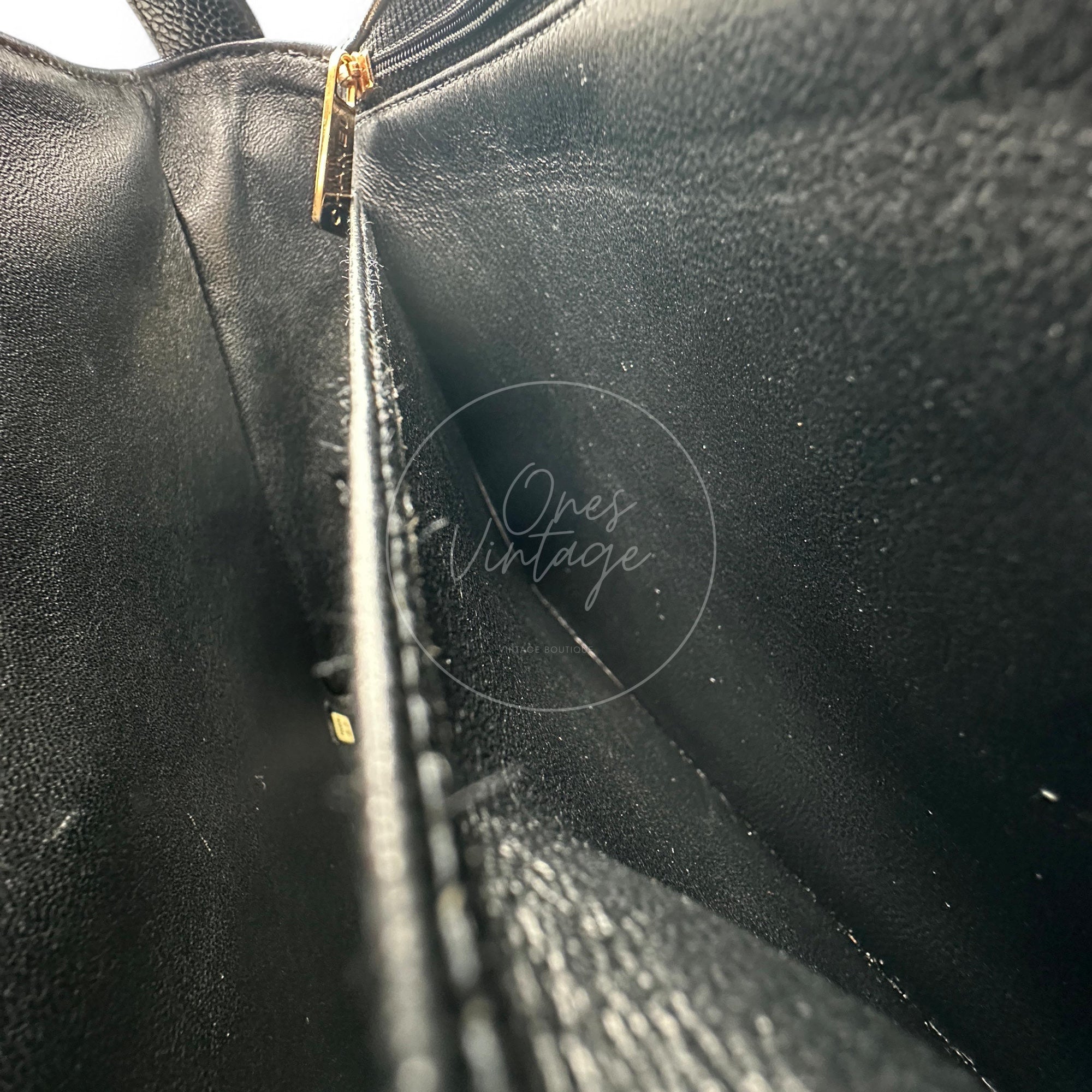[Pre-owned] Chanel So Black Caviar Shoulder Bag