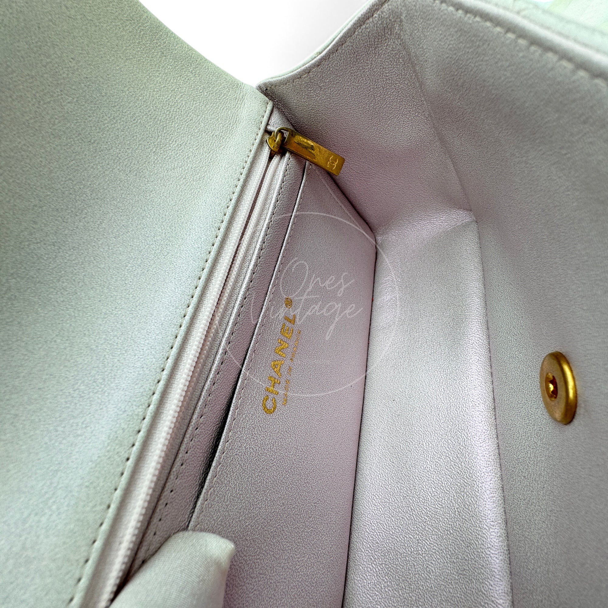 [Pre-owned] Chanel Rectangualr Mini with Handle White