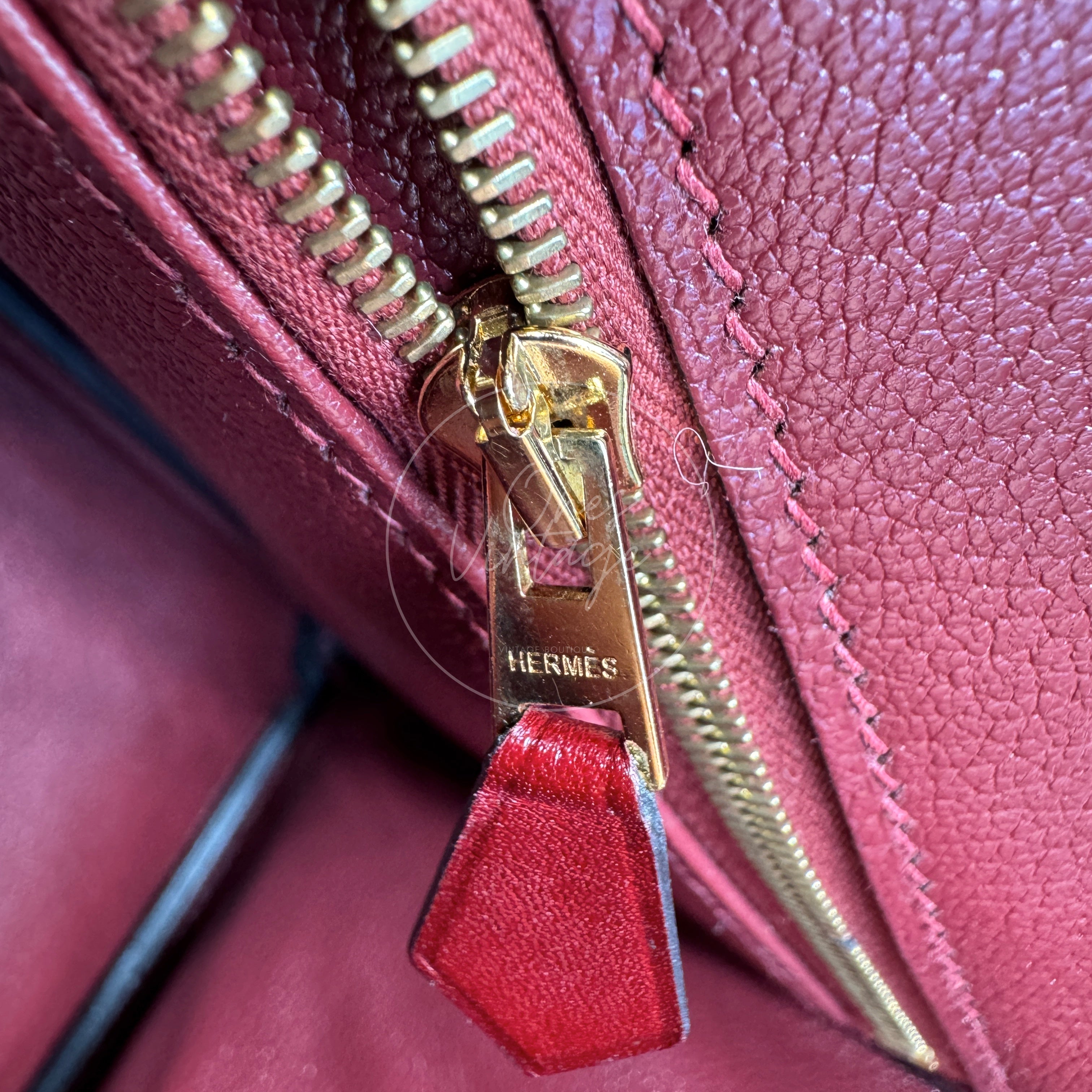 [Pre-owned] Hermes Birkin 30 Rough H GHW Stamp X Box Bag