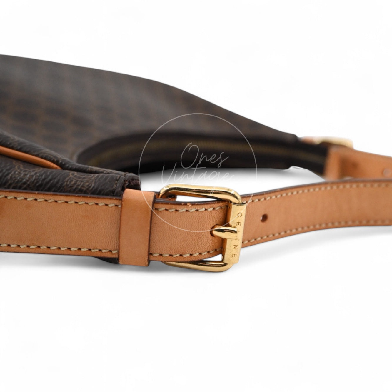 [Pre-owned] Celine AVA Bag In Triomphe Canvas and Calfskin