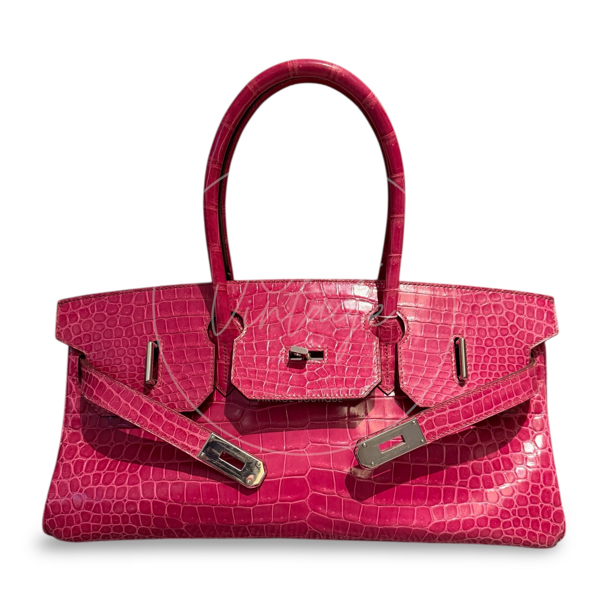 [Pre-owned] Hermes Birkin Shoulder Crocodile in Pink