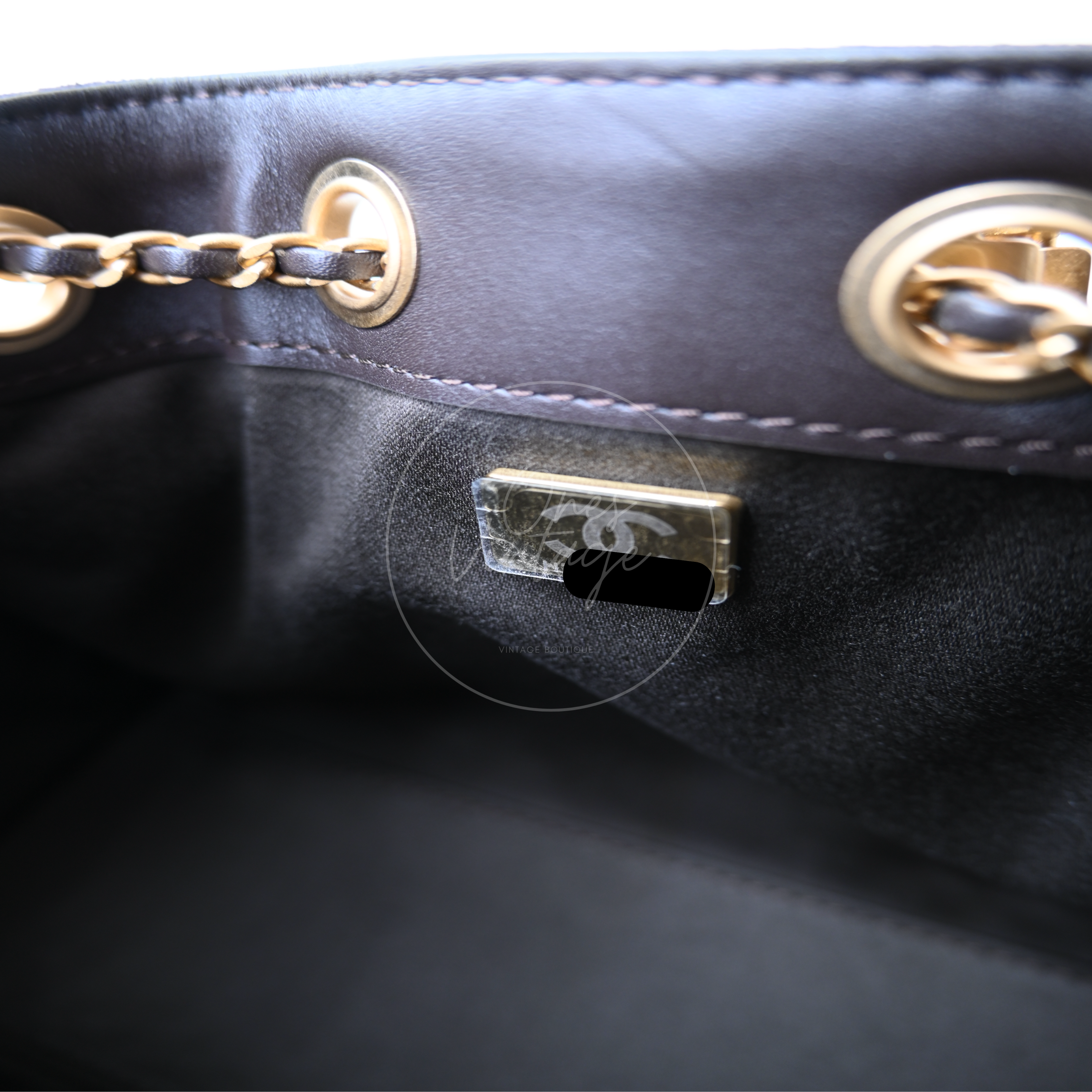 [Unused] Chanel Mini 25 Bag Suede Calfskin & Gold-tone Metal Dark Brown Handbag