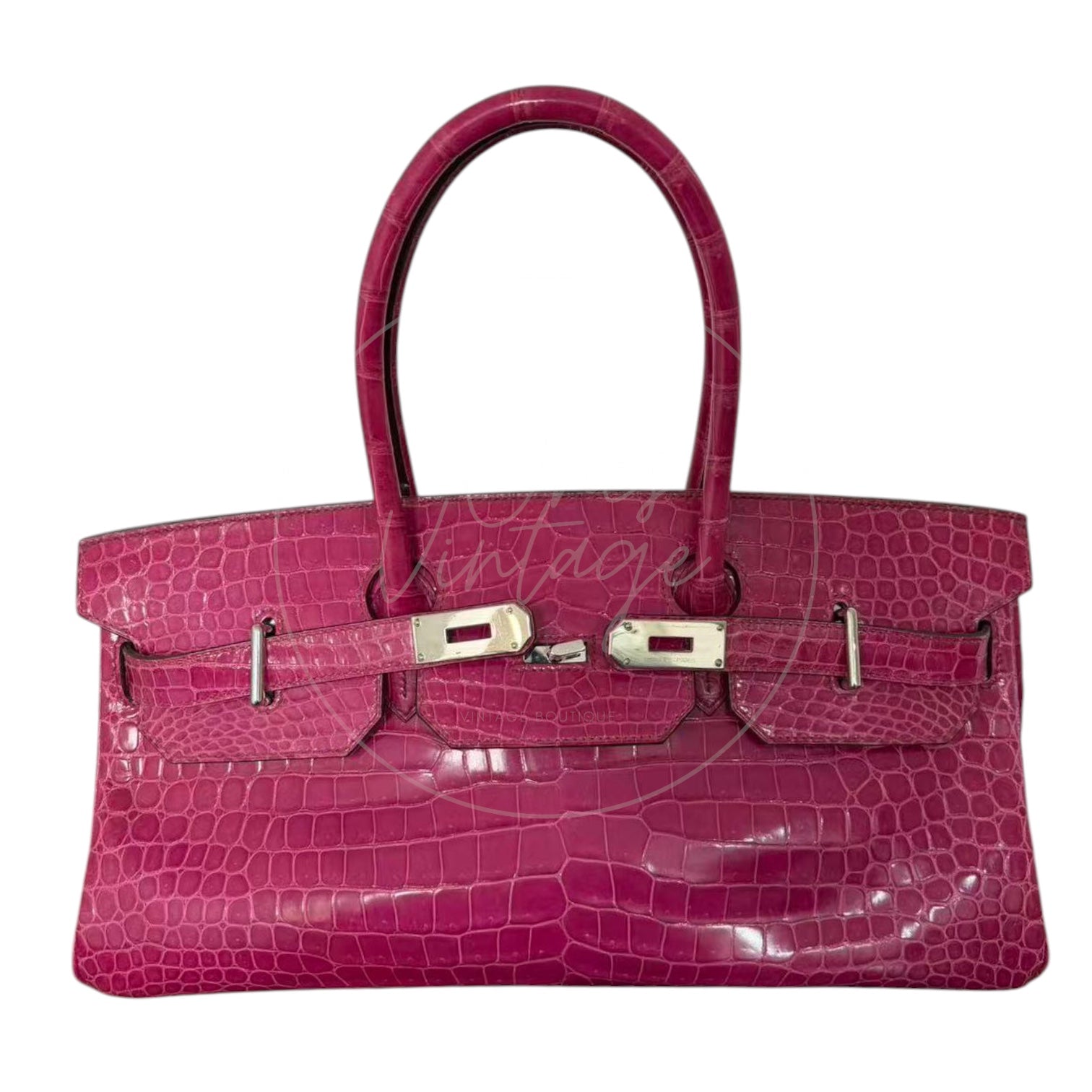 [Pre-owned] Hermes Birkin Shoulder Crocodile in Pink