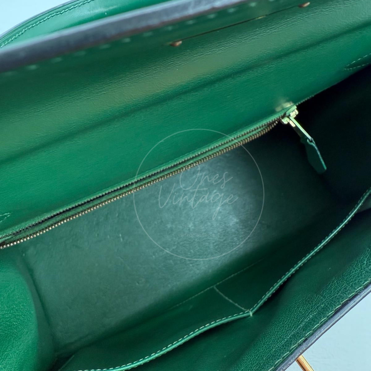 [Pre-owned] Hermes Kelly 28 Dark Green  GHW Stamp Square B