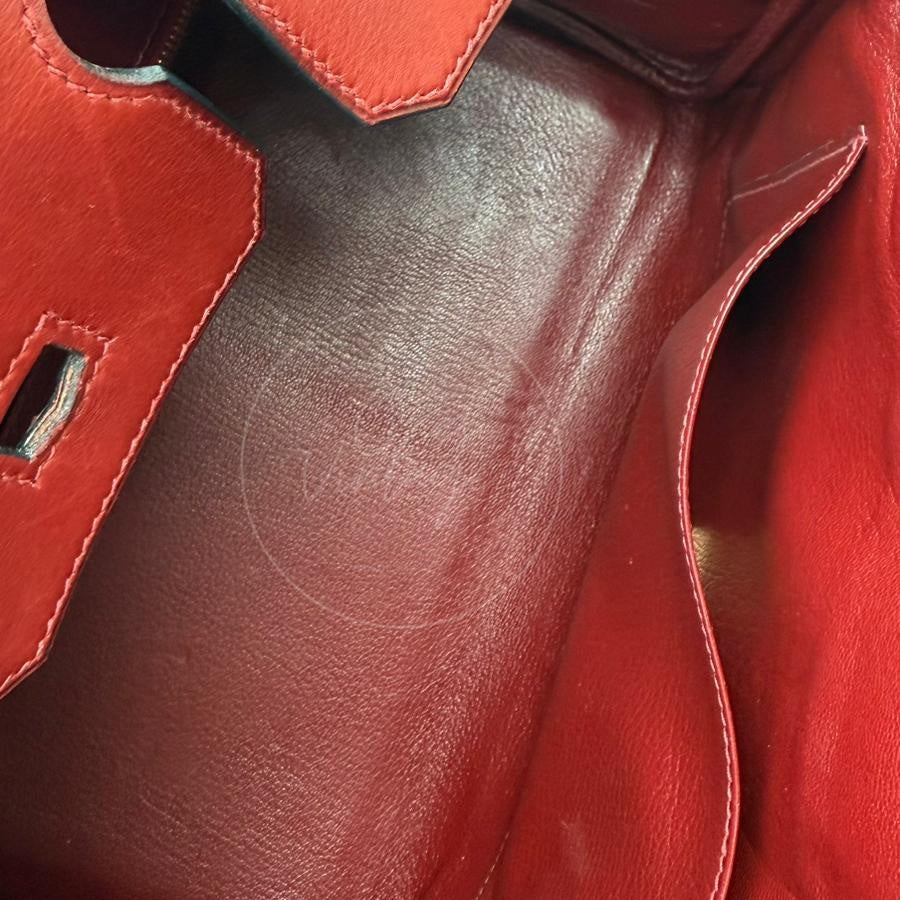 Hermes Birkin 30 Rouge H Swift Toile GHW Square F