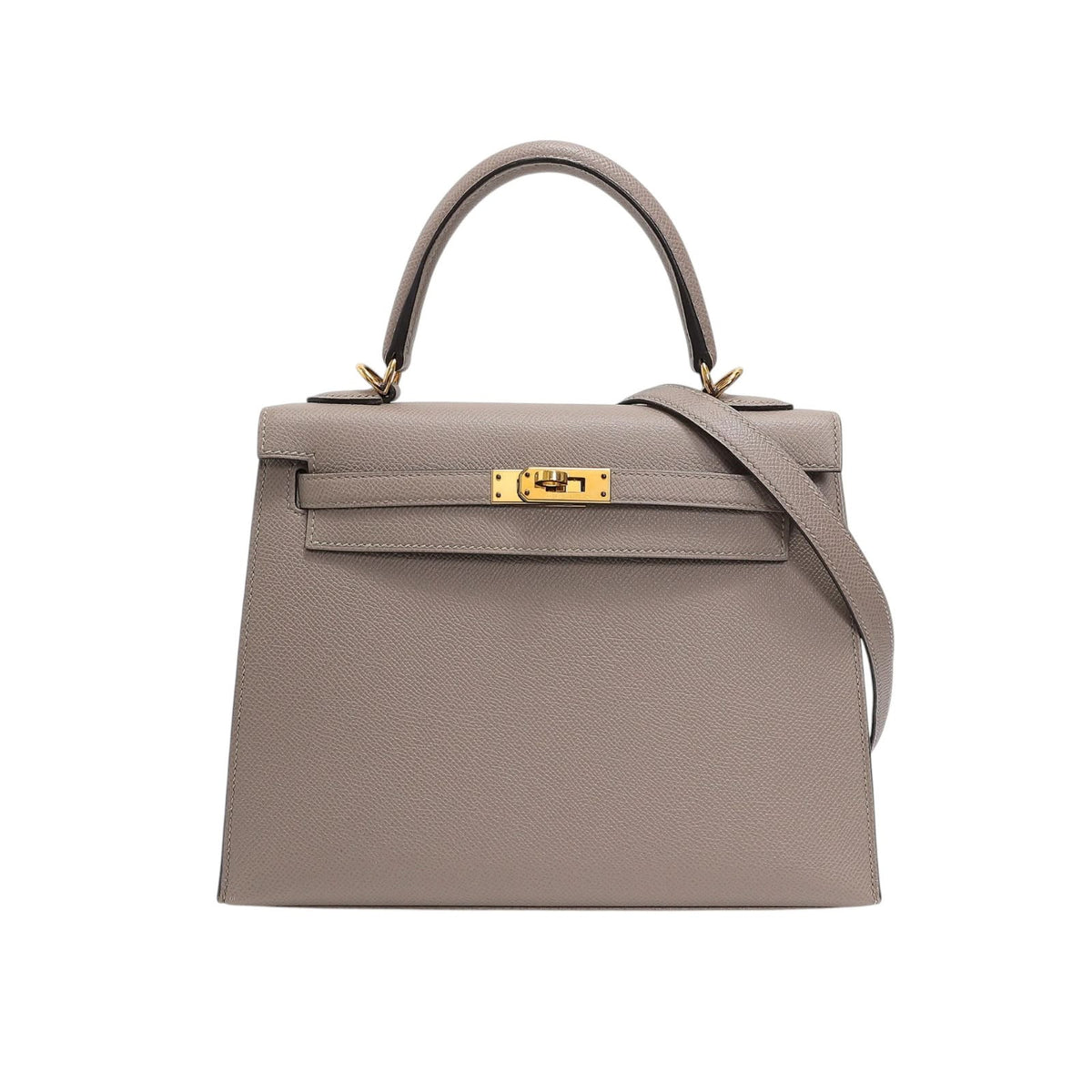 Hermes Kelly 25 Gris T GHW Stamp C