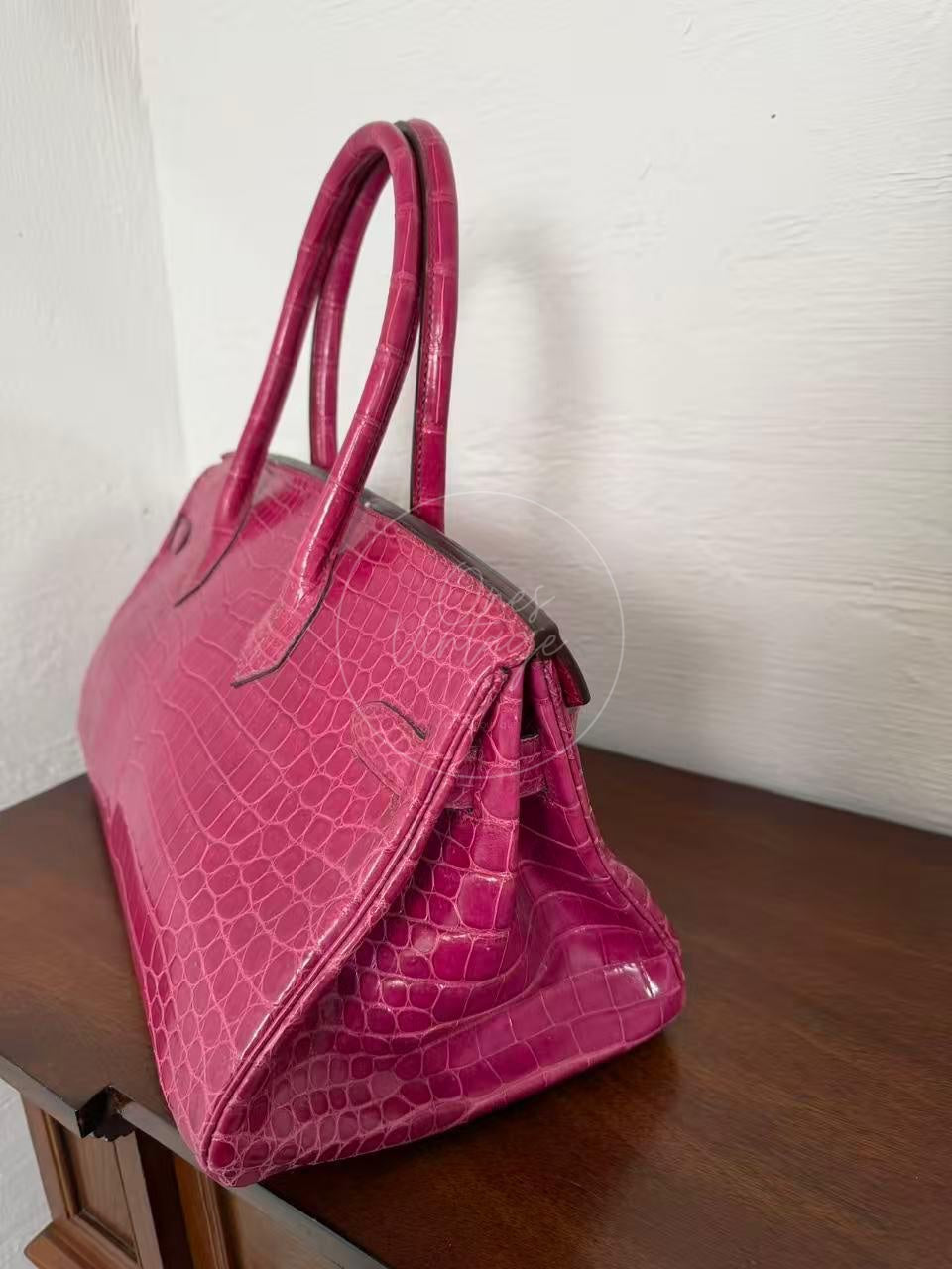 [Pre-owned] Hermes Birkin Shoulder Crocodile in Pink