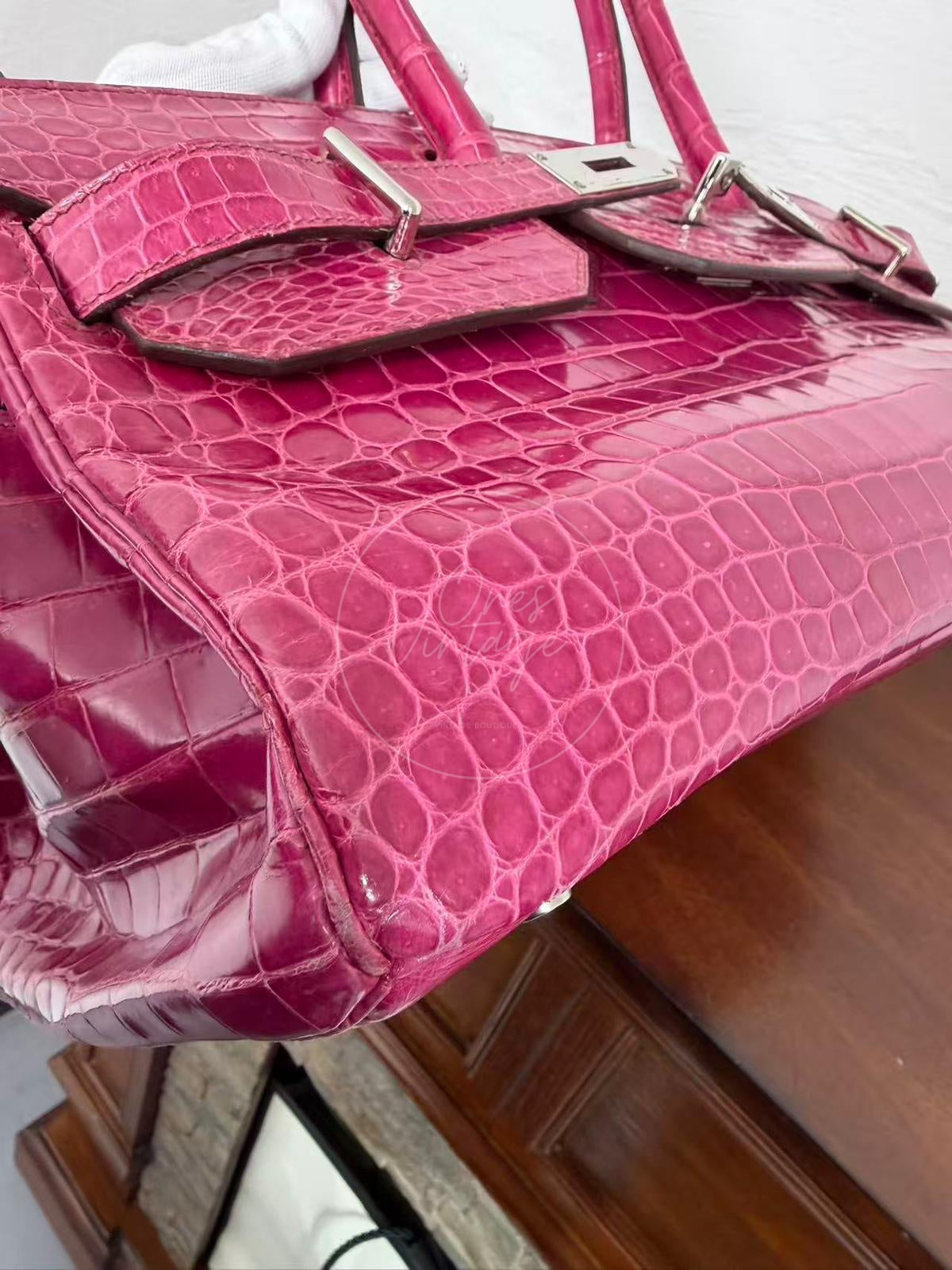 [Pre-owned] Hermes Birkin Shoulder Crocodile in Pink