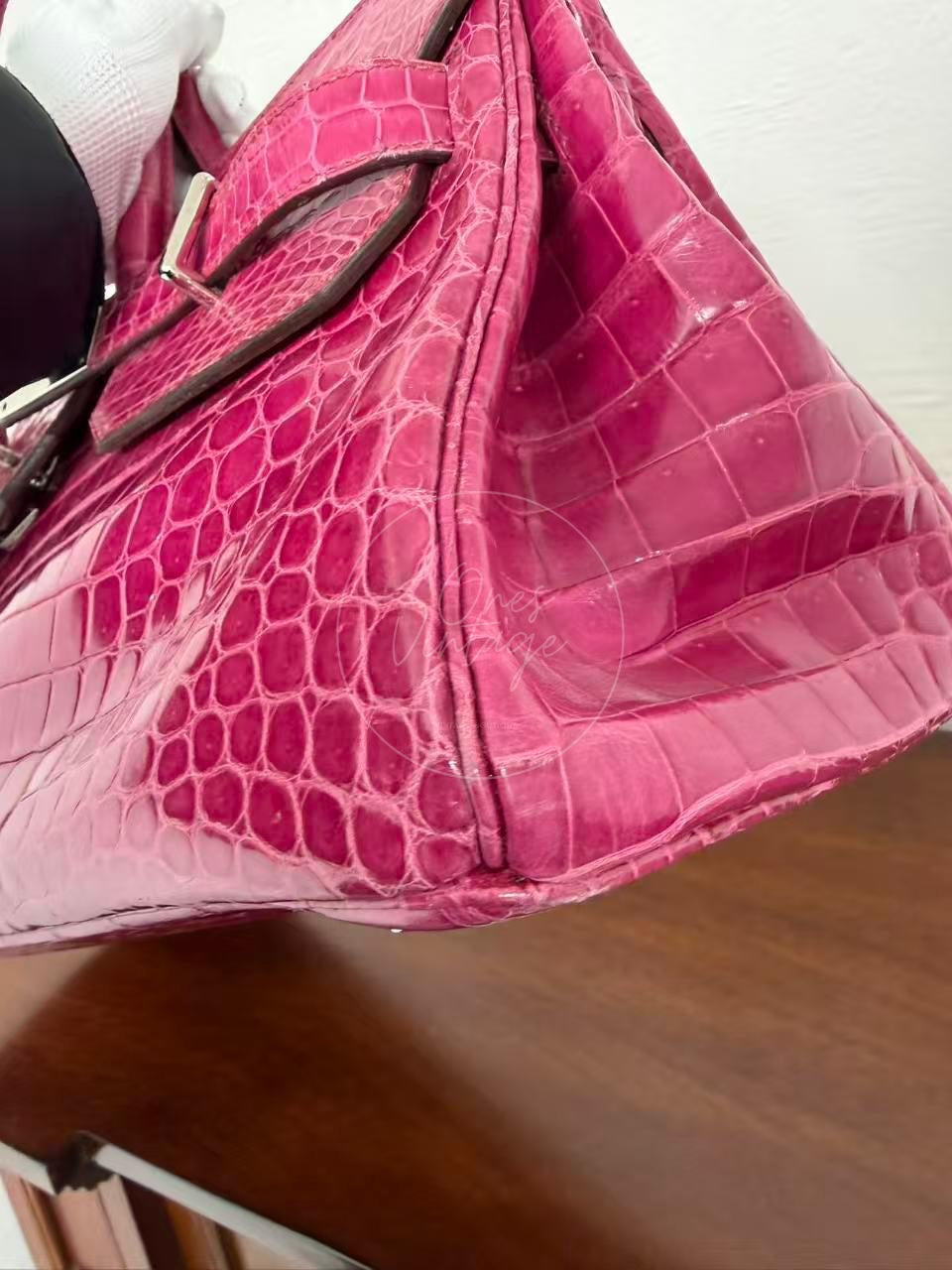 [Pre-owned] Hermes Birkin Shoulder Crocodile in Pink