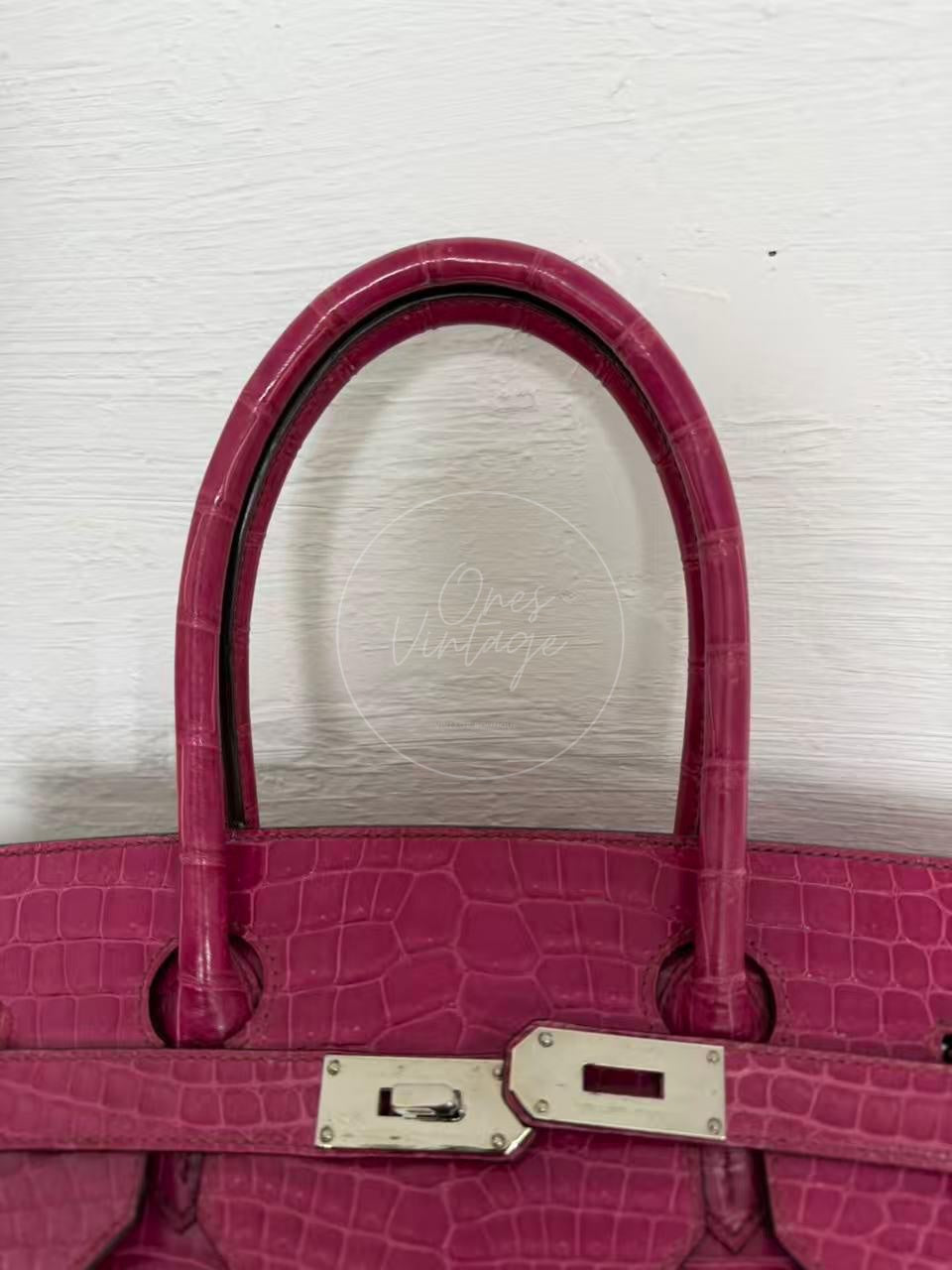 [Pre-owned] Hermes Birkin Shoulder Crocodile in Pink