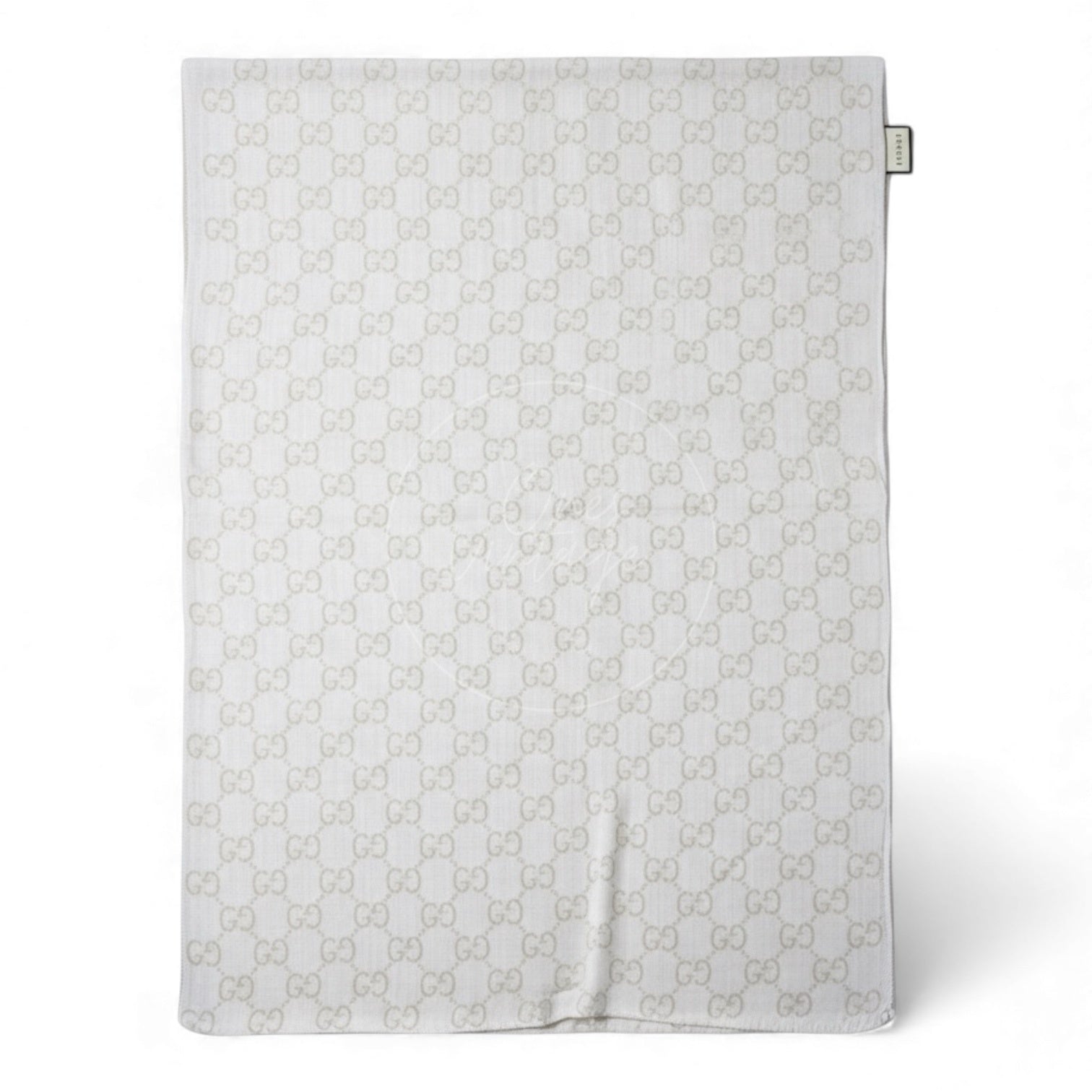 [Unused]Gucci Grey GG Supreme Wool Scarf