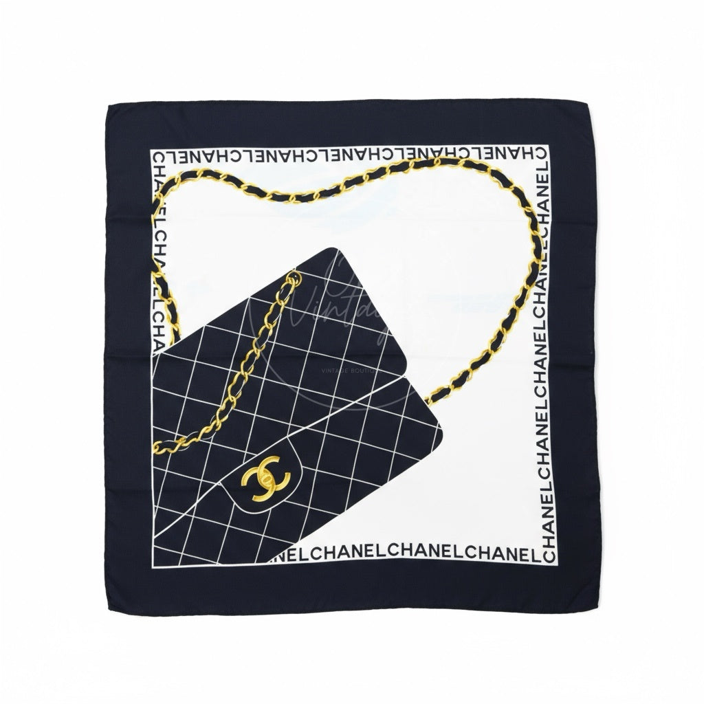 [Pre-owned] Chanel Silk CC Square Scarf
