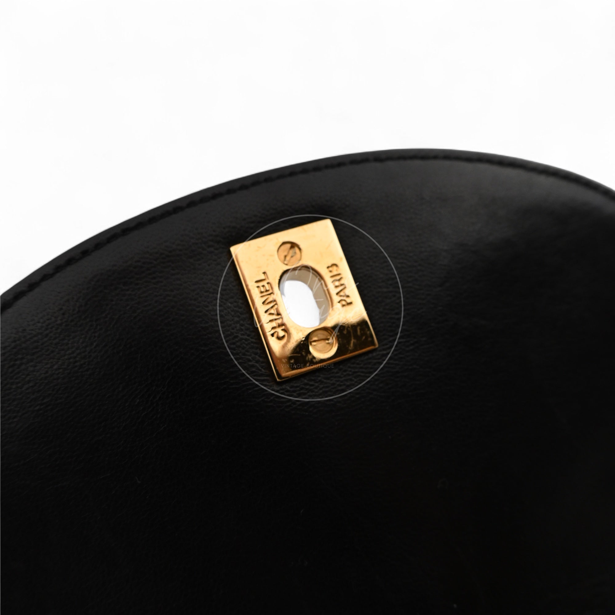 [Pre-owned] Chanel Vintage Black Lambskin Duma Backpack