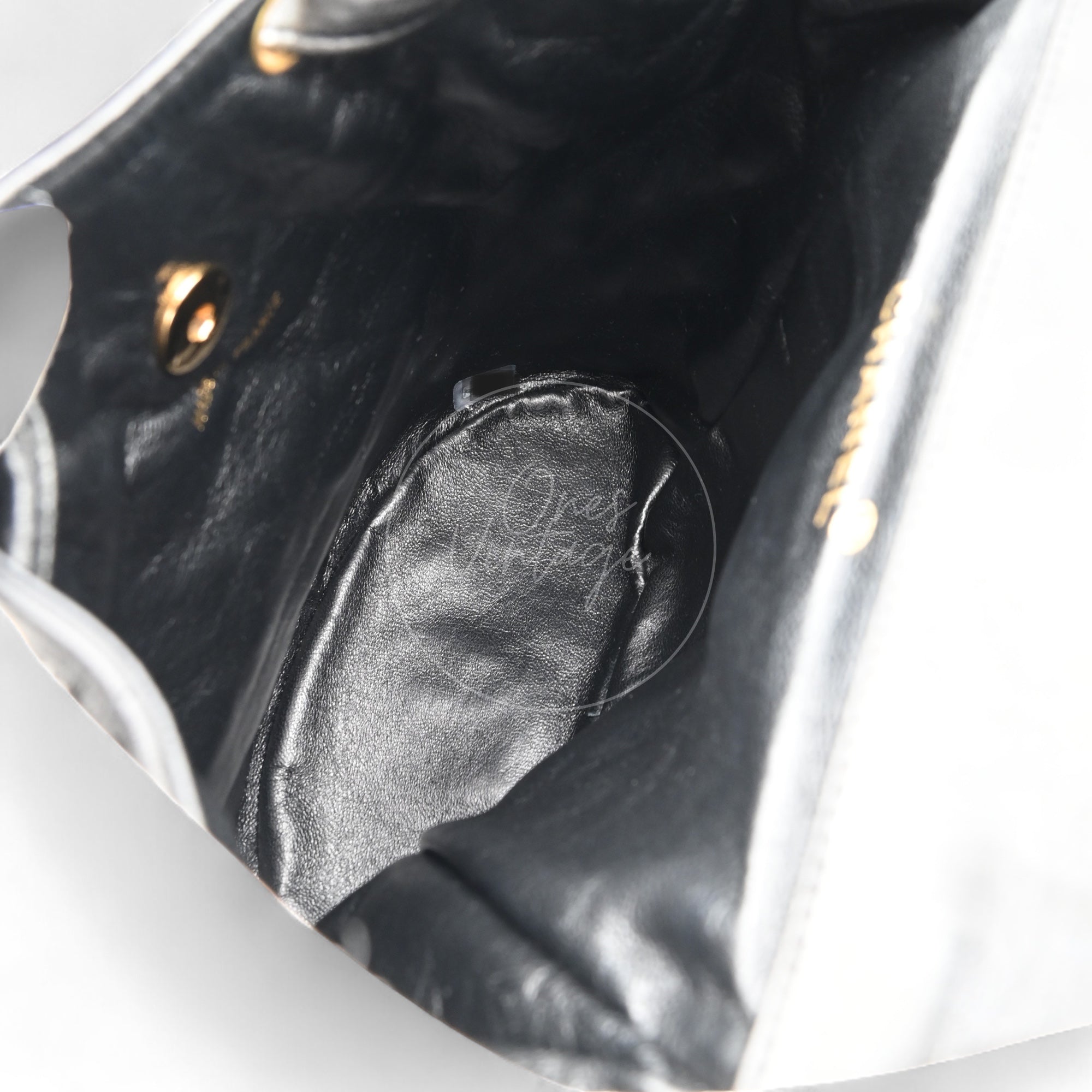 [Pre-owned] Chanel Vintage Black Lambskin Duma Backpack