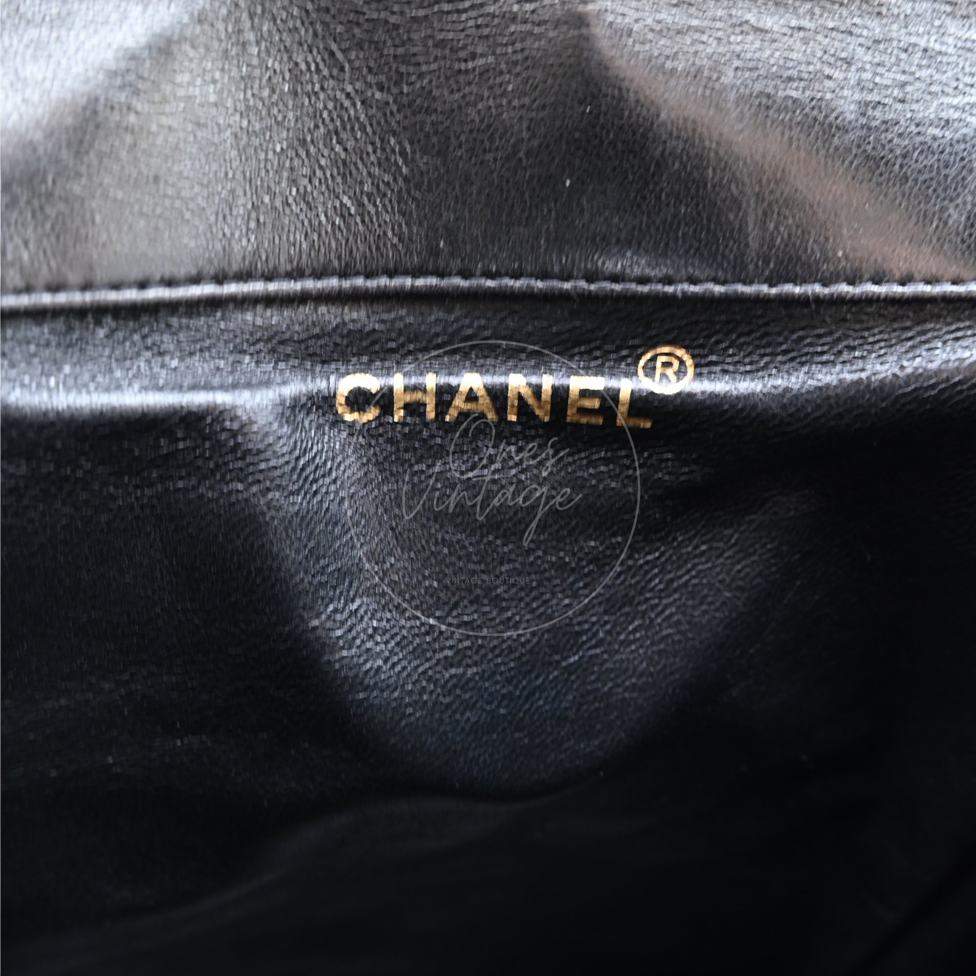 [Pre-owned] Chanel Vintage Black Lambskin Duma Backpack