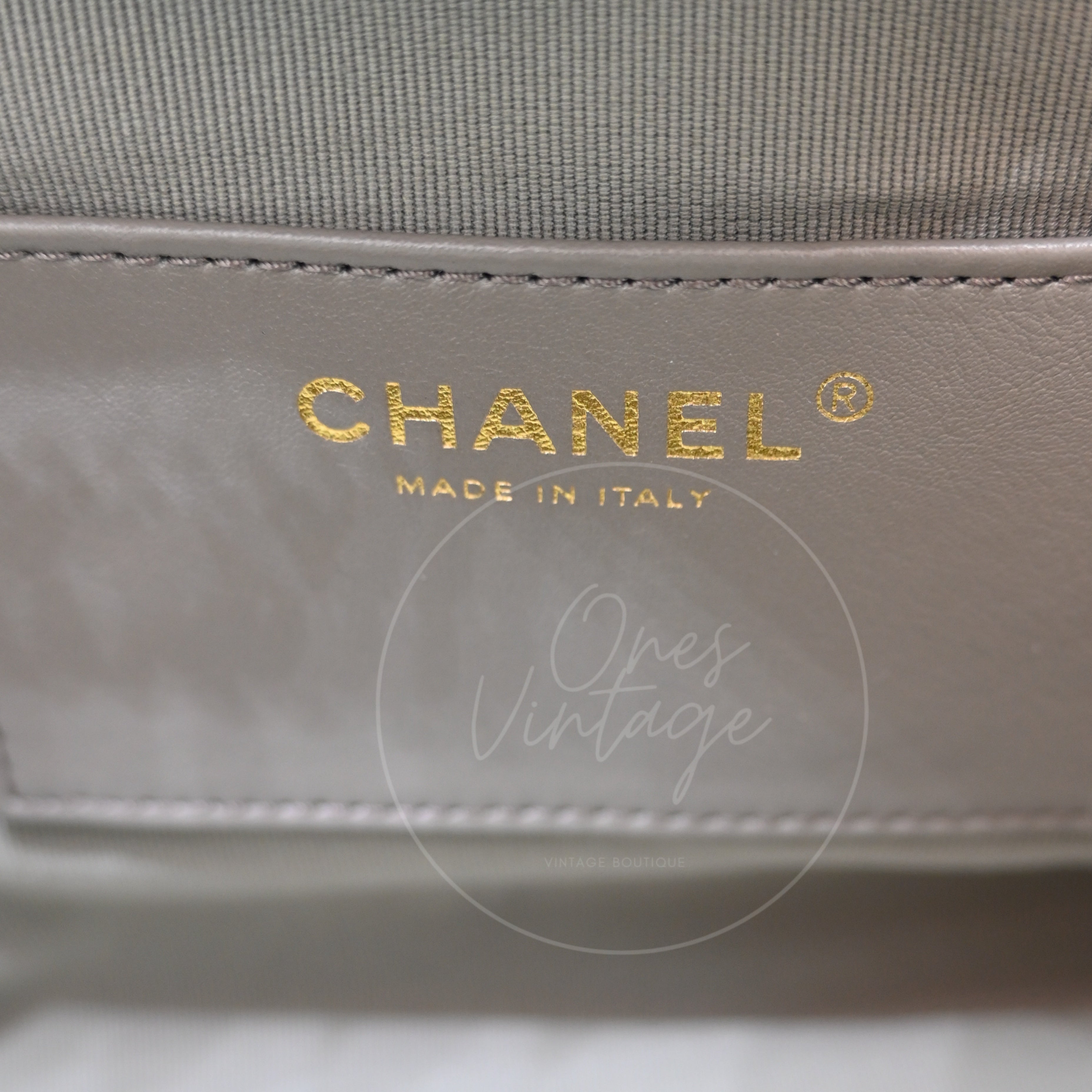 [Unused] Chanel Small 25 Bag Gray Suede GHW Microchip