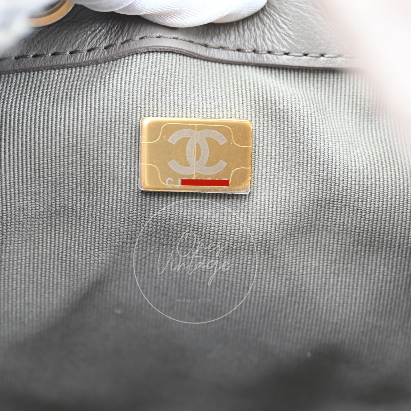 [Unused] Chanel Small 25 Bag Gray Suede GHW Microchip