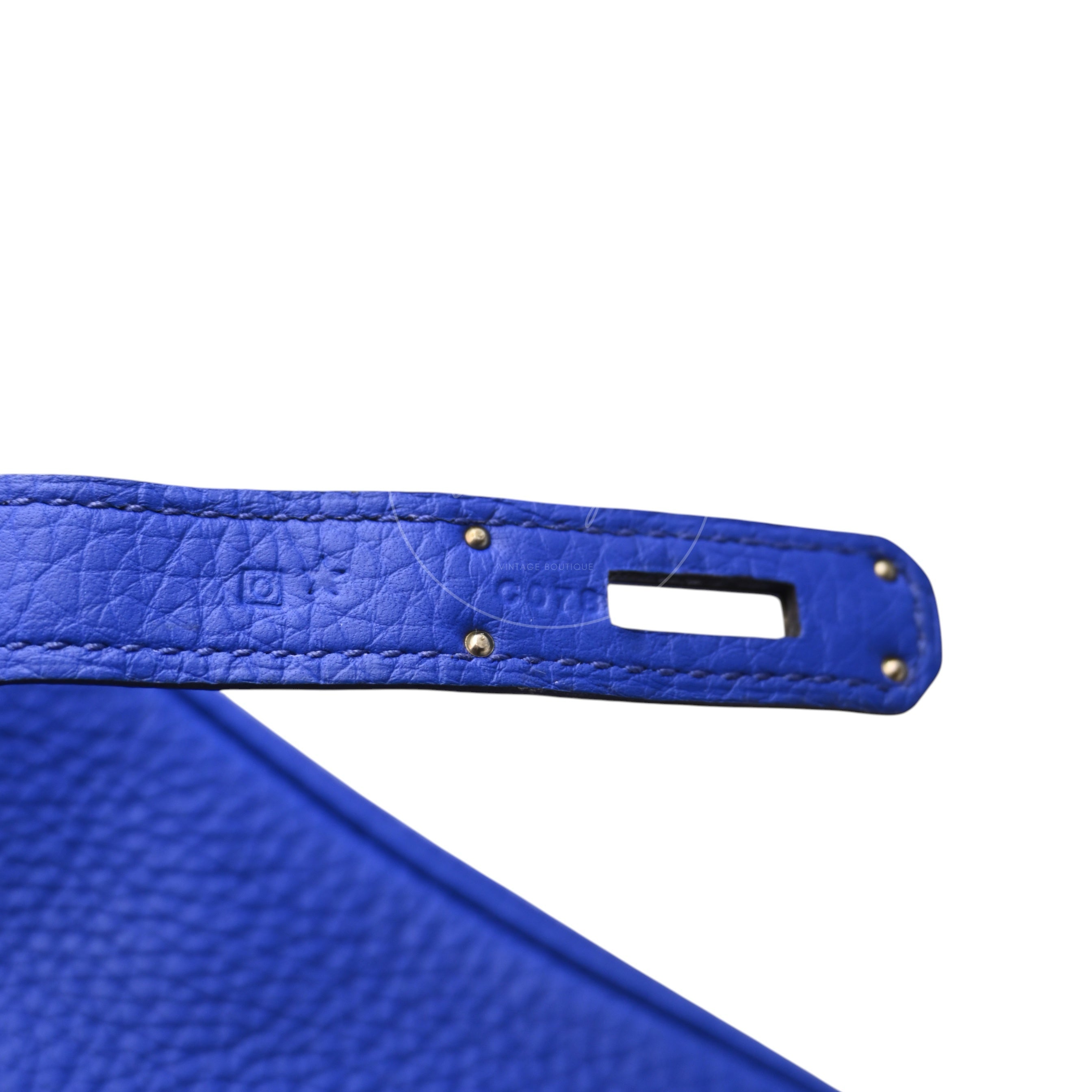 [Pre-owned] Hermes Birkin 35 Electronic Blue Stamp Square O
