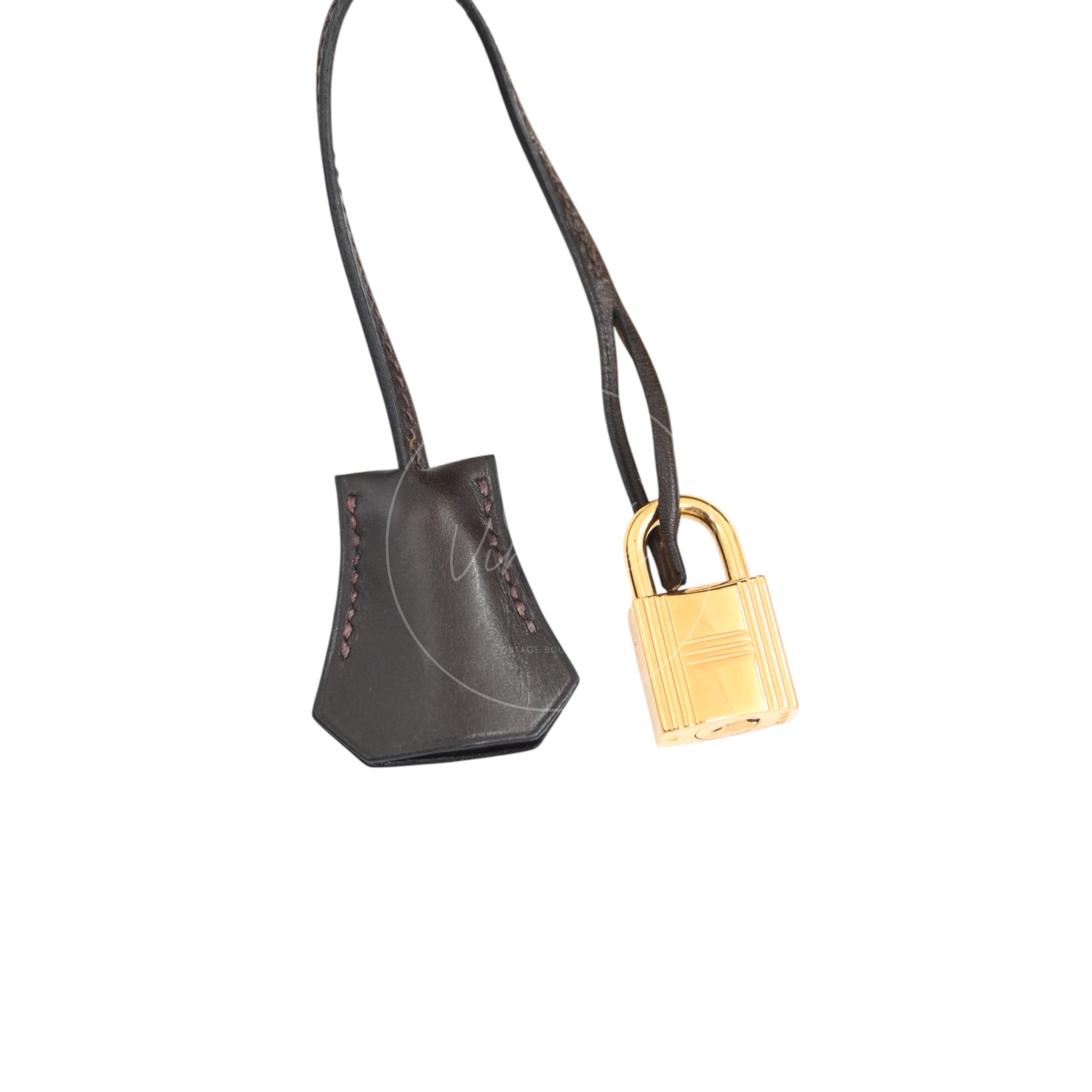[Pre-owned]Hermes Kelly 28 Choco Ebene Box Sellier GHW Square D