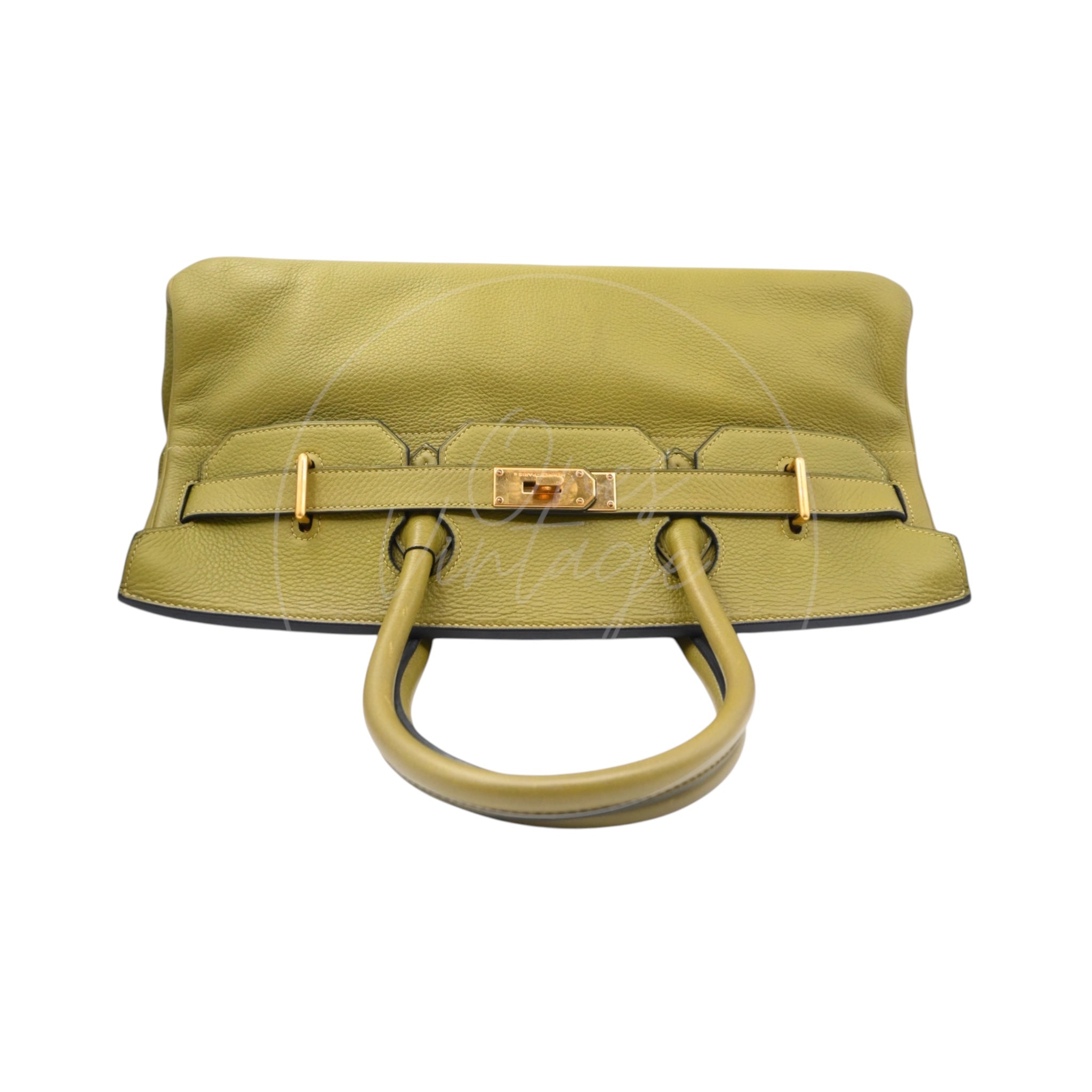 [Pre-owned] Hermes Birkin Shoulder Vert Anis GHW Stamp Square I